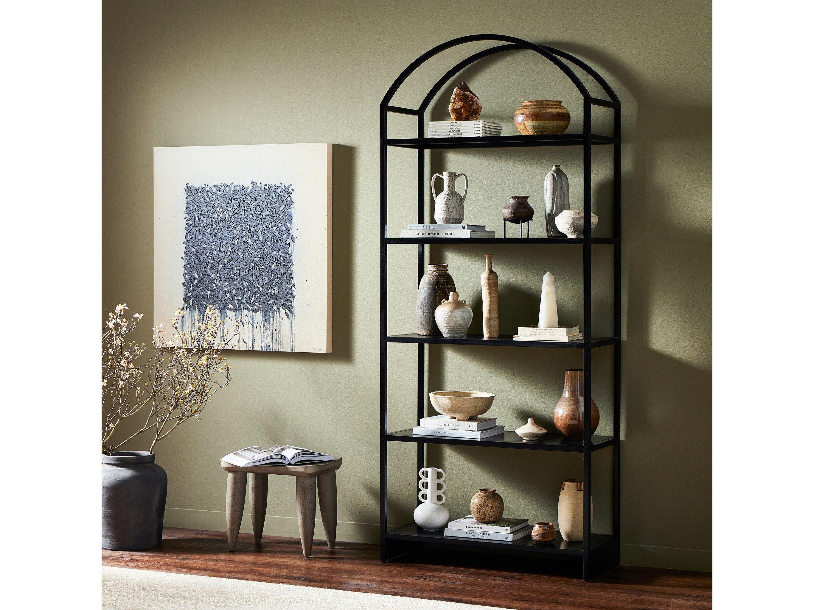 Four Hands Bolton Black Bookcase