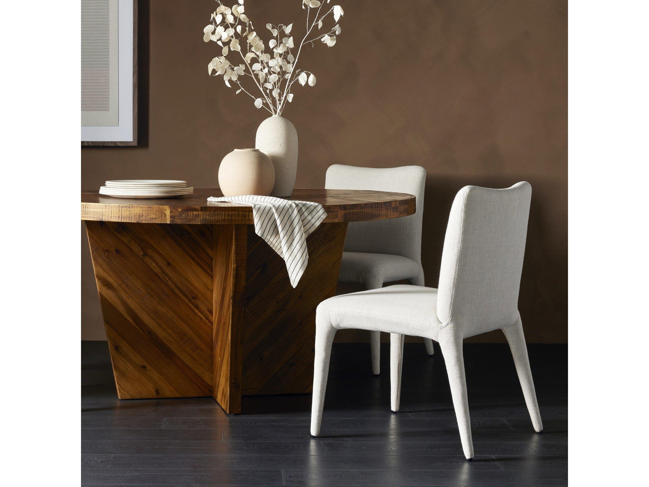 Four Hands Carnegie Monza White Upholstered Side Dining Chair