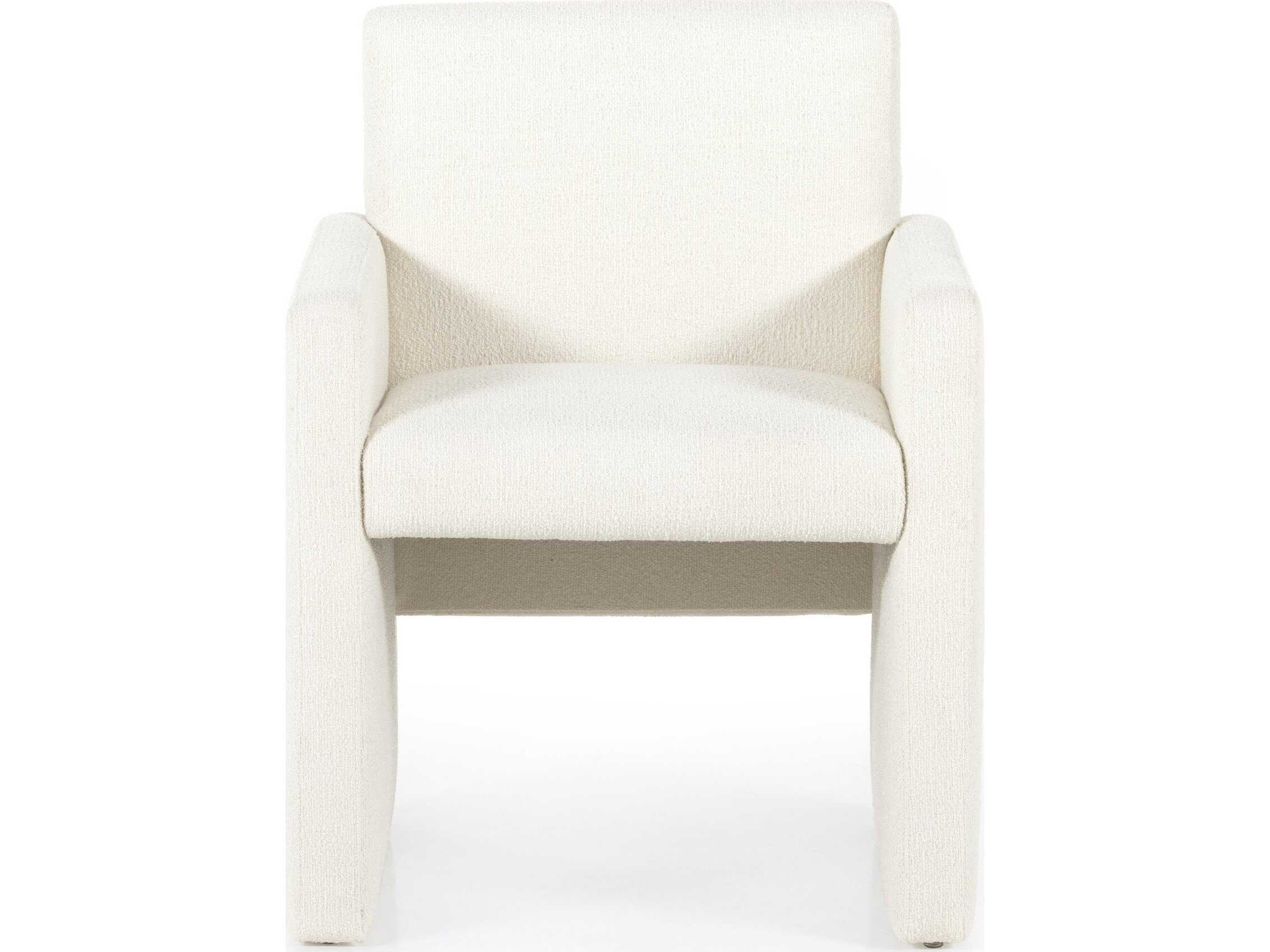 Four Hands Grayson Kima White Upholstered Arm Dining Chair