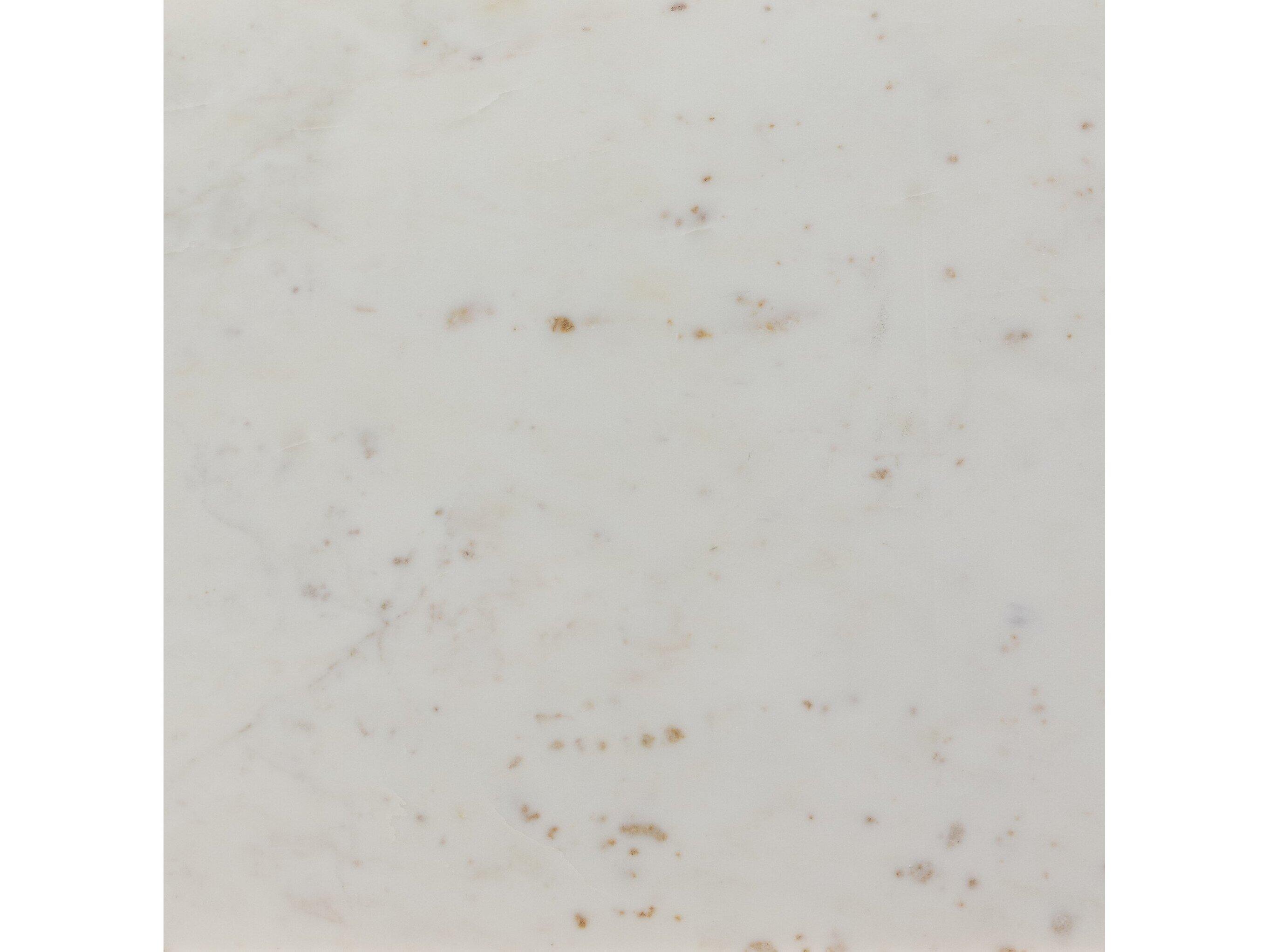 Four Hands Marlow Terrell Rectangular Raw Black Polished White Marble Console Table