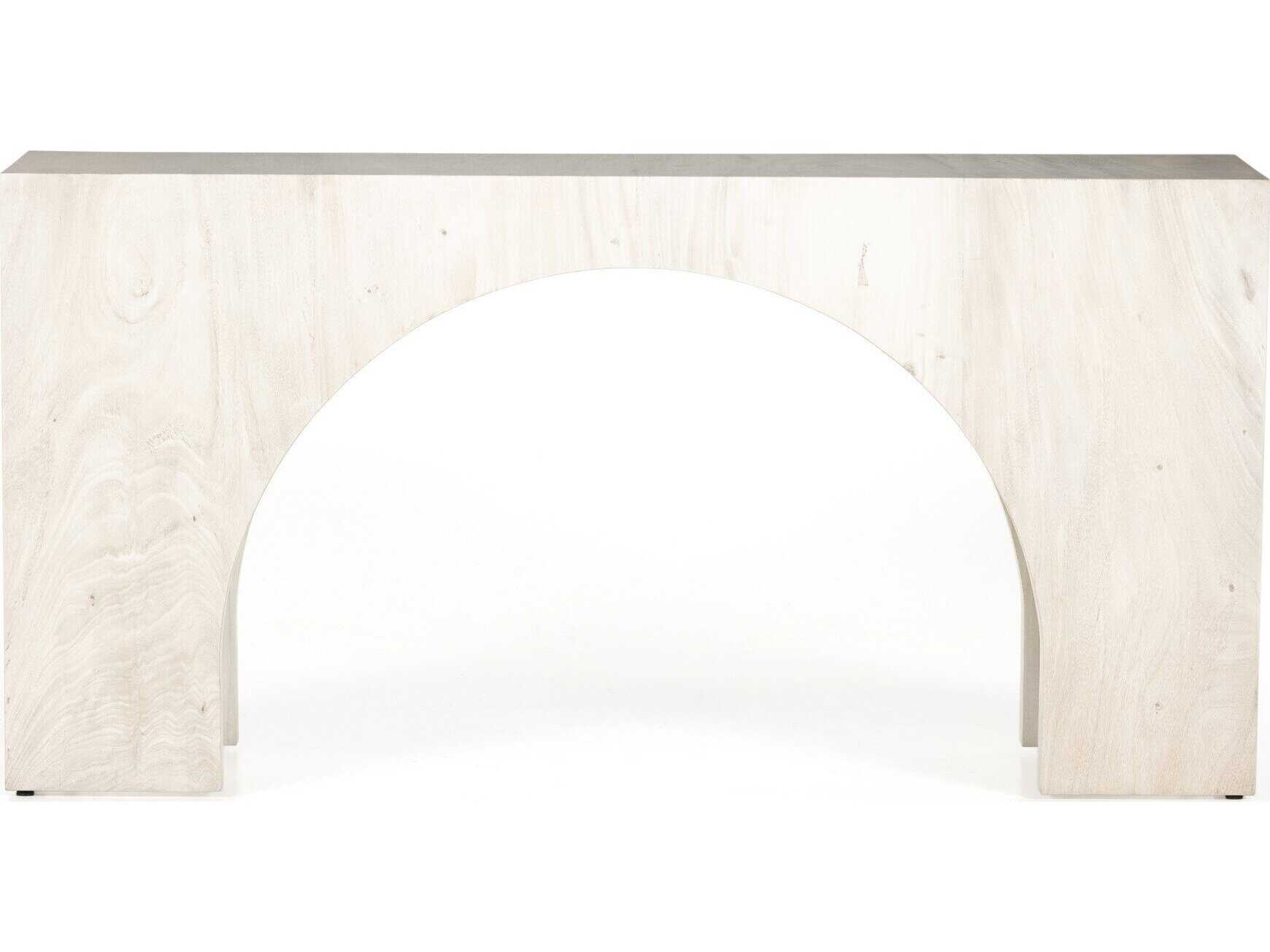 Four Hands Wesson Fausto Rectangular Wood Bleached Guanacaste Console Table