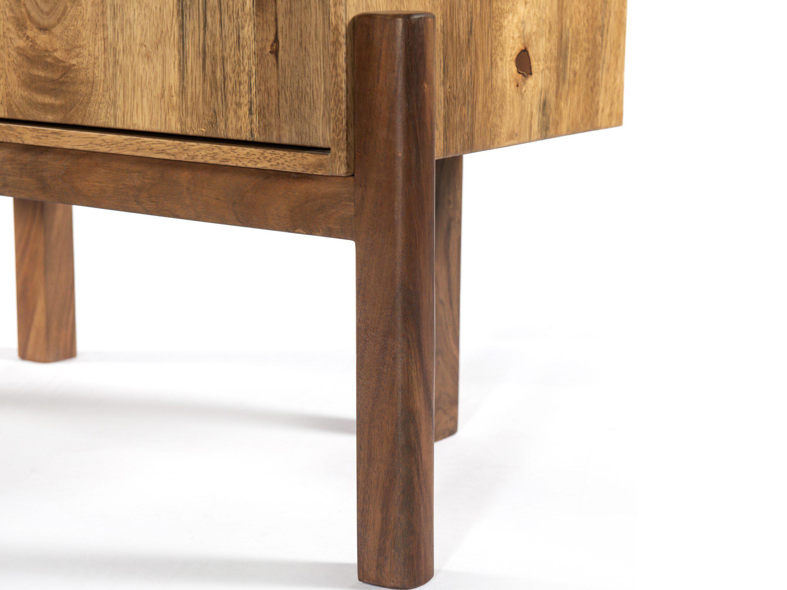 Four Hands Merritt Brown Acacia Wood Bar Cabinet