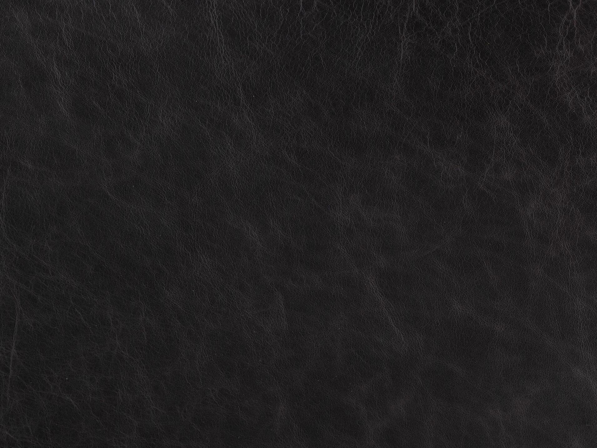 Four Hands Allston Amare Leather Ash Wood Black Upholstered Side Dining Chair