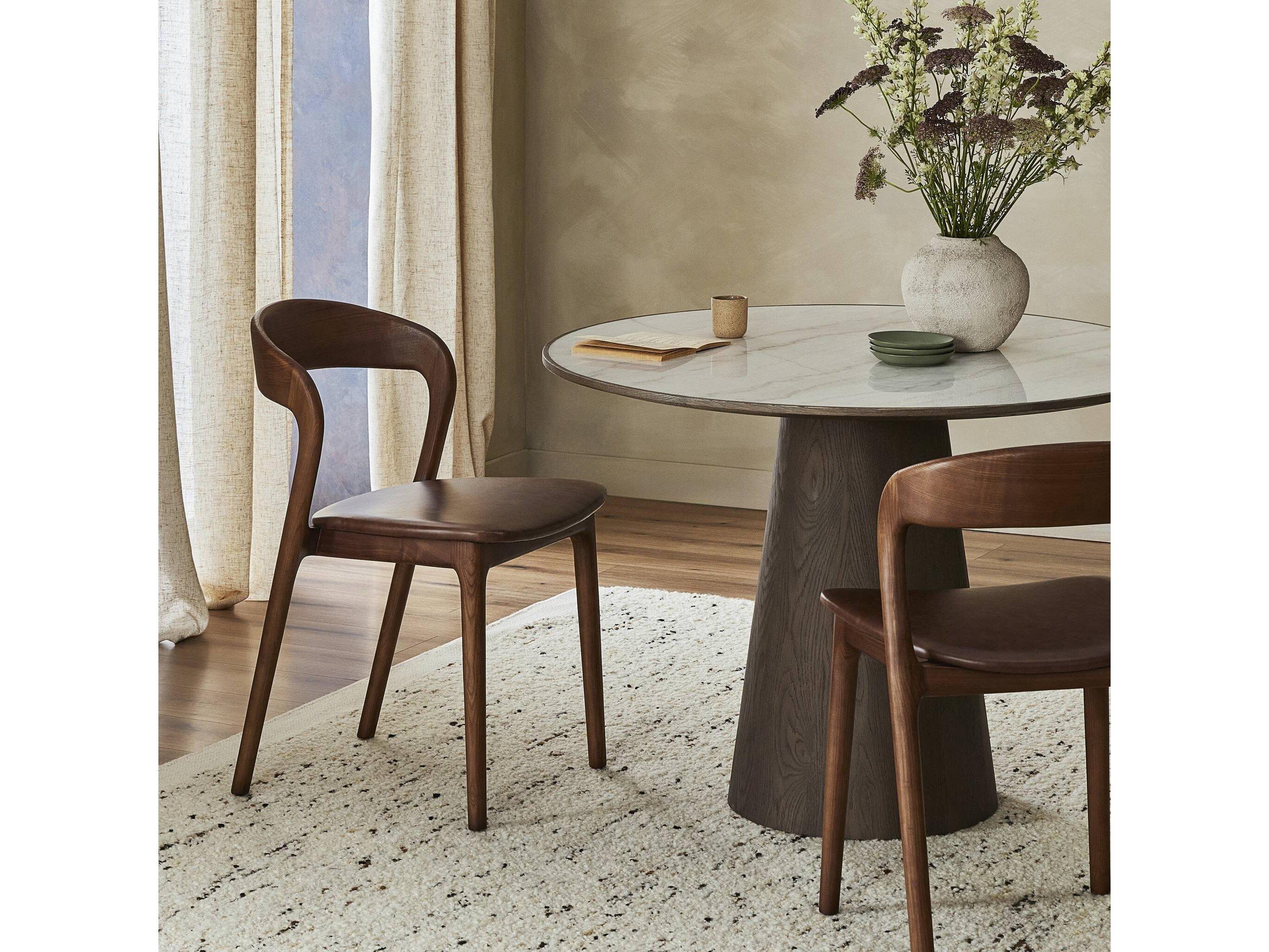 Four Hands Allston Amare Sonoma Coco Leather Ash Wood Dining Chair