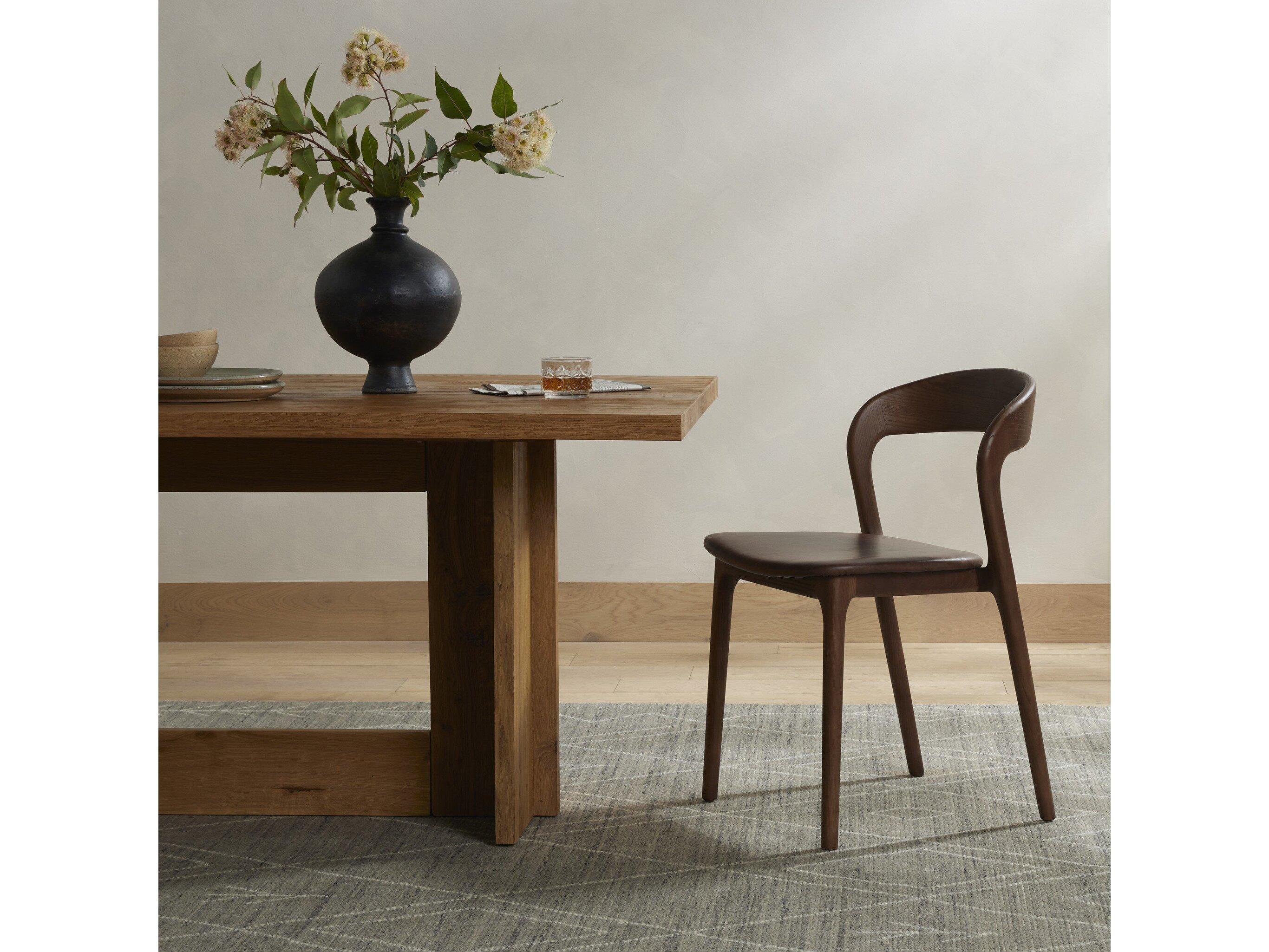 Four Hands Allston Amare Sonoma Coco Leather Ash Wood Dining Chair