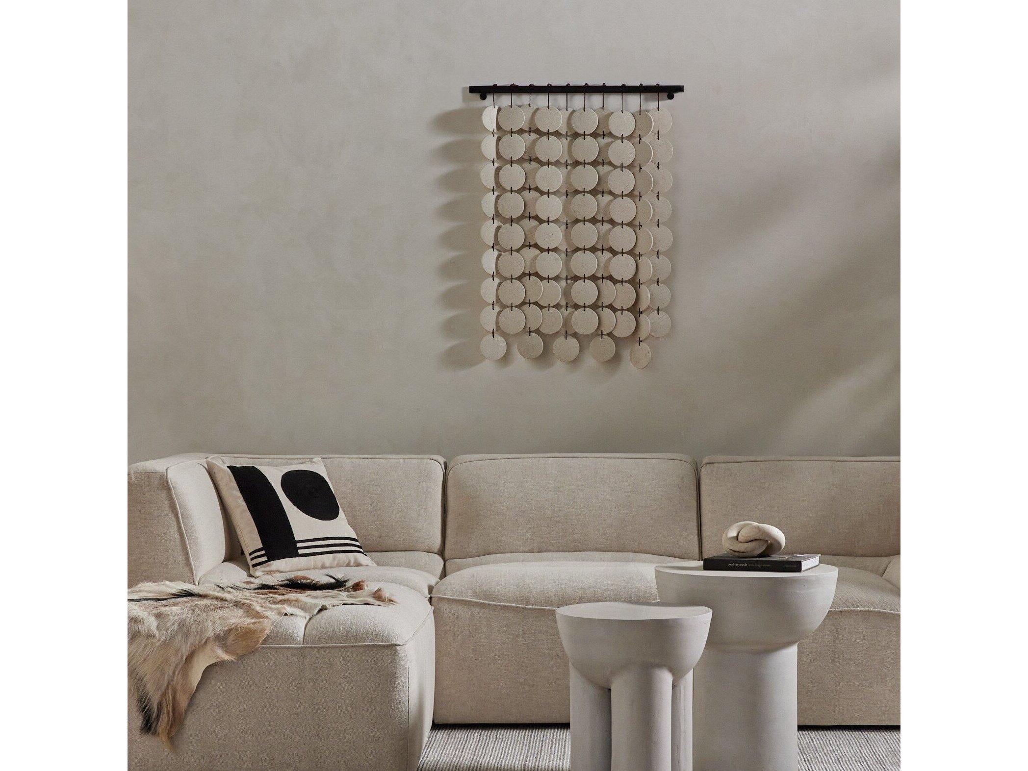 Four Hands Marlow Ceramic Wall Hanging Metal Wall Art