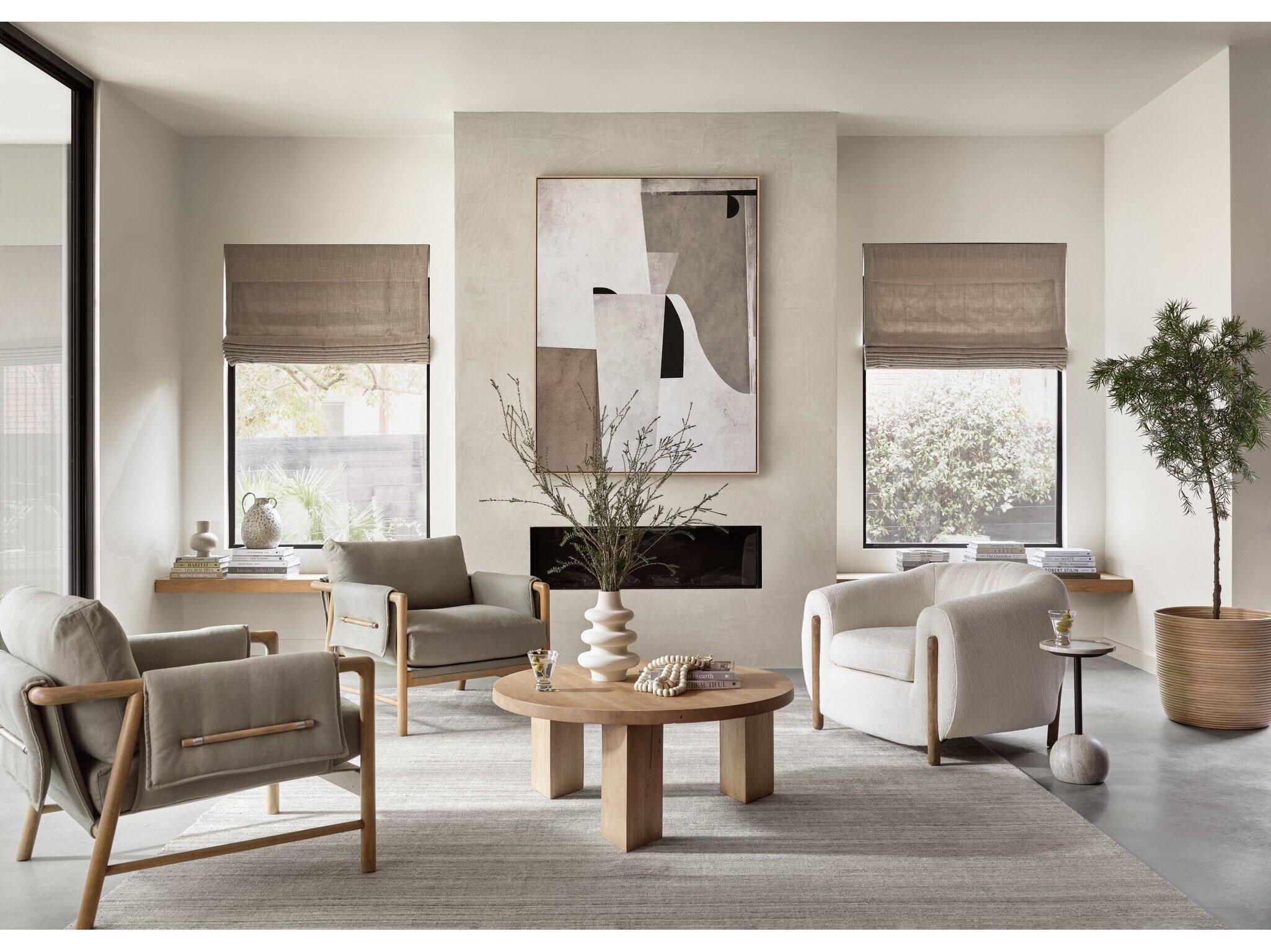 Four Hands Art Studio Priory by Dan Hobday Natural Maple Floater  Canvas Wall Art