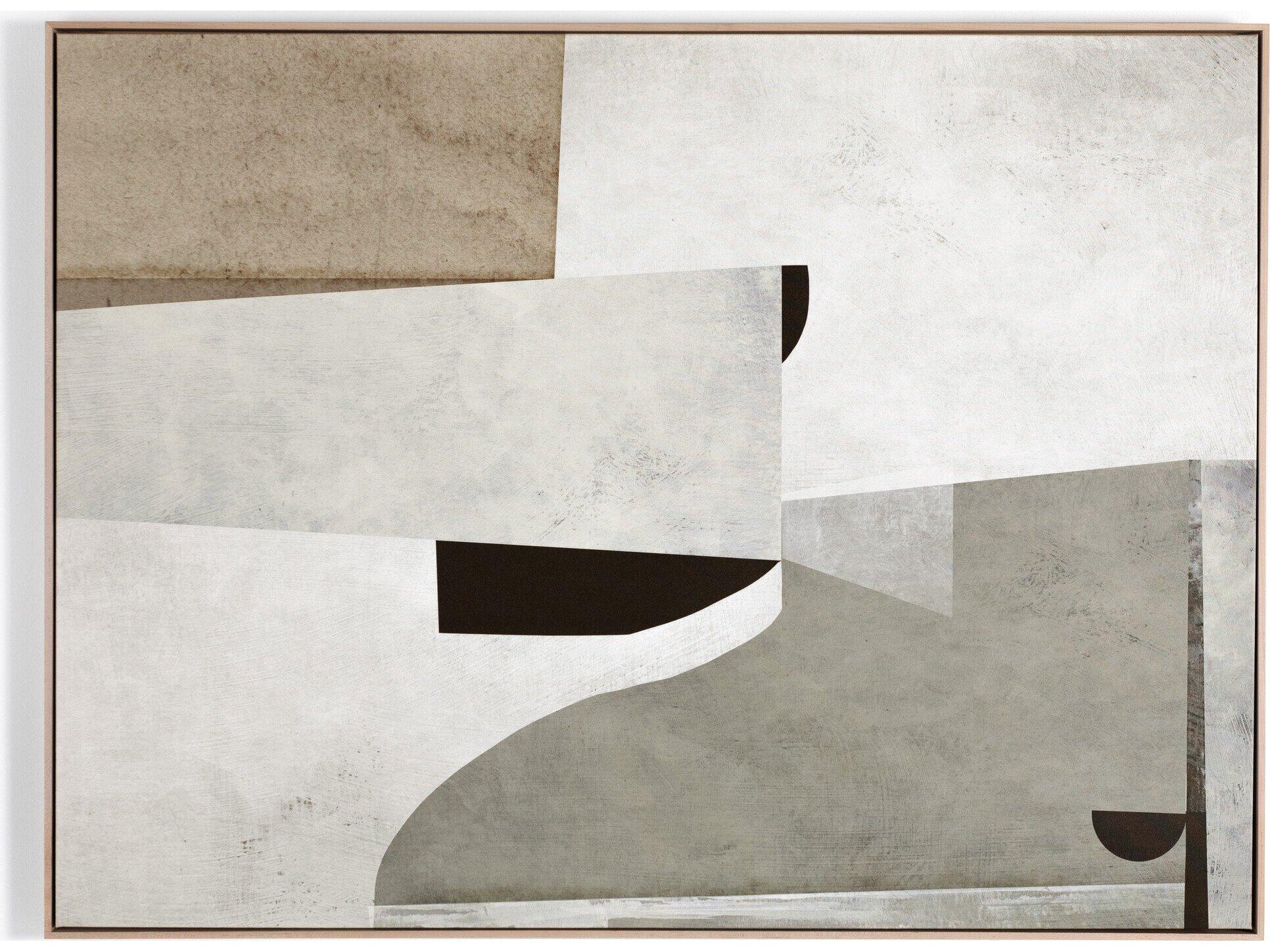 Four Hands Art Studio Priory by Dan Hobday Natural Maple Floater  Canvas Wall Art