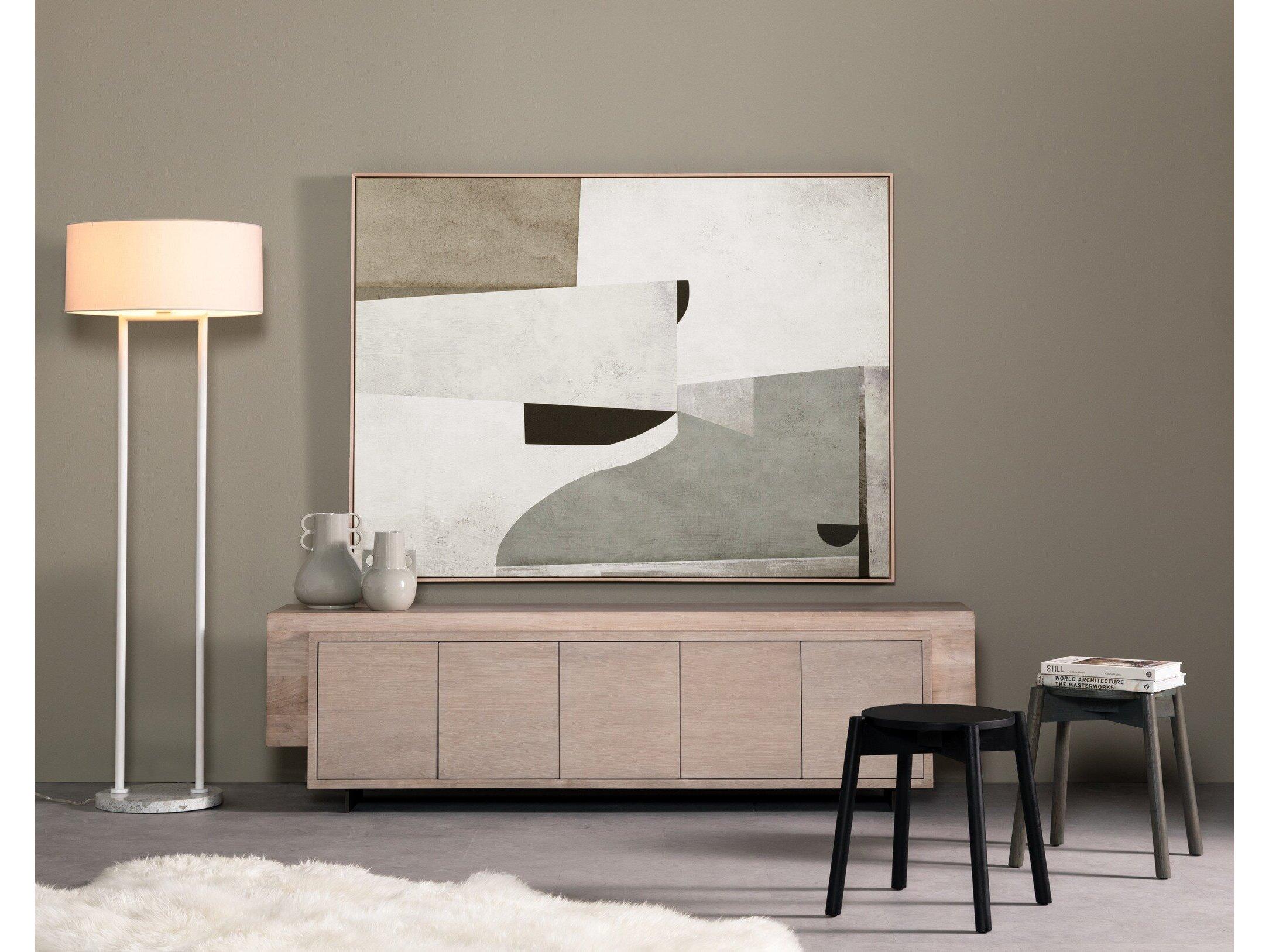 Four Hands Art Studio Priory by Dan Hobday Natural Maple Floater  Canvas Wall Art