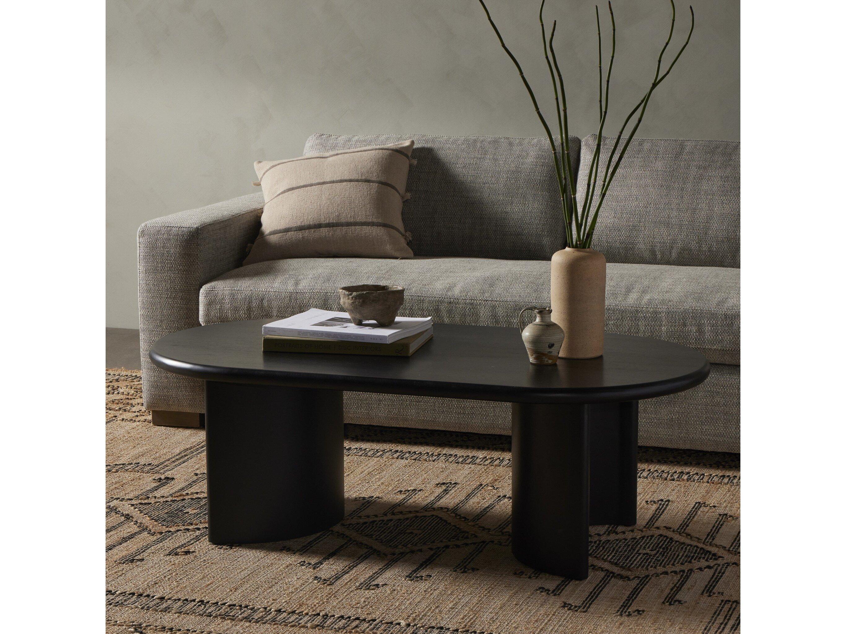 Four Hands Haiden Paden Aged Black Acacia Coffee Table