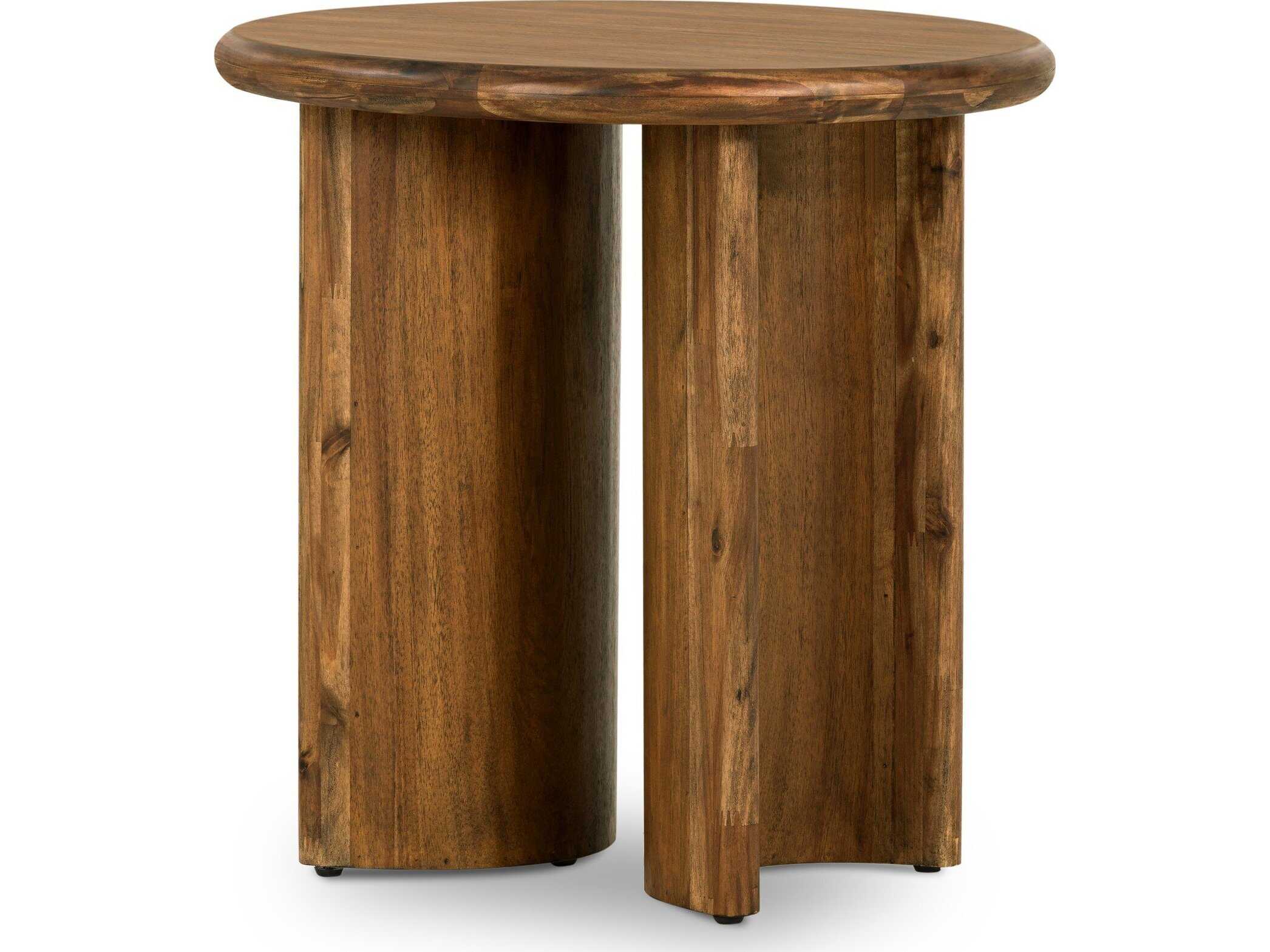 Four Hands Haiden Paden Seasoned Brown Acacia End Table