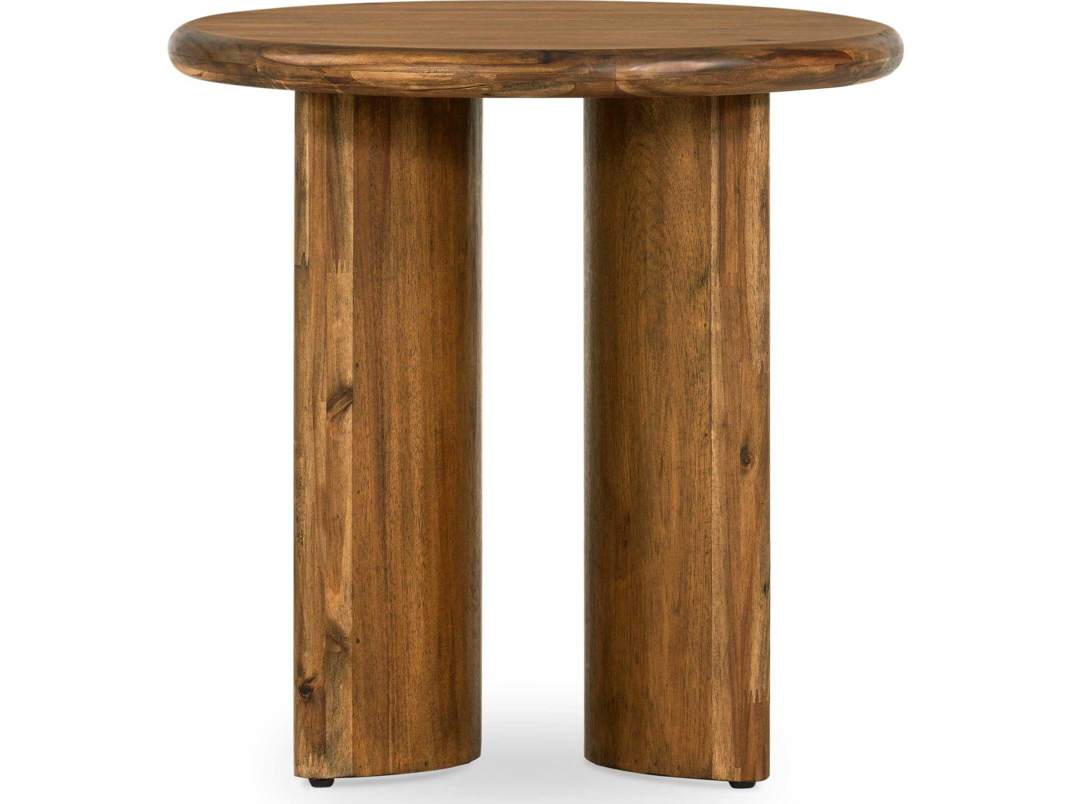Four Hands Haiden Paden Seasoned Brown Acacia End Table