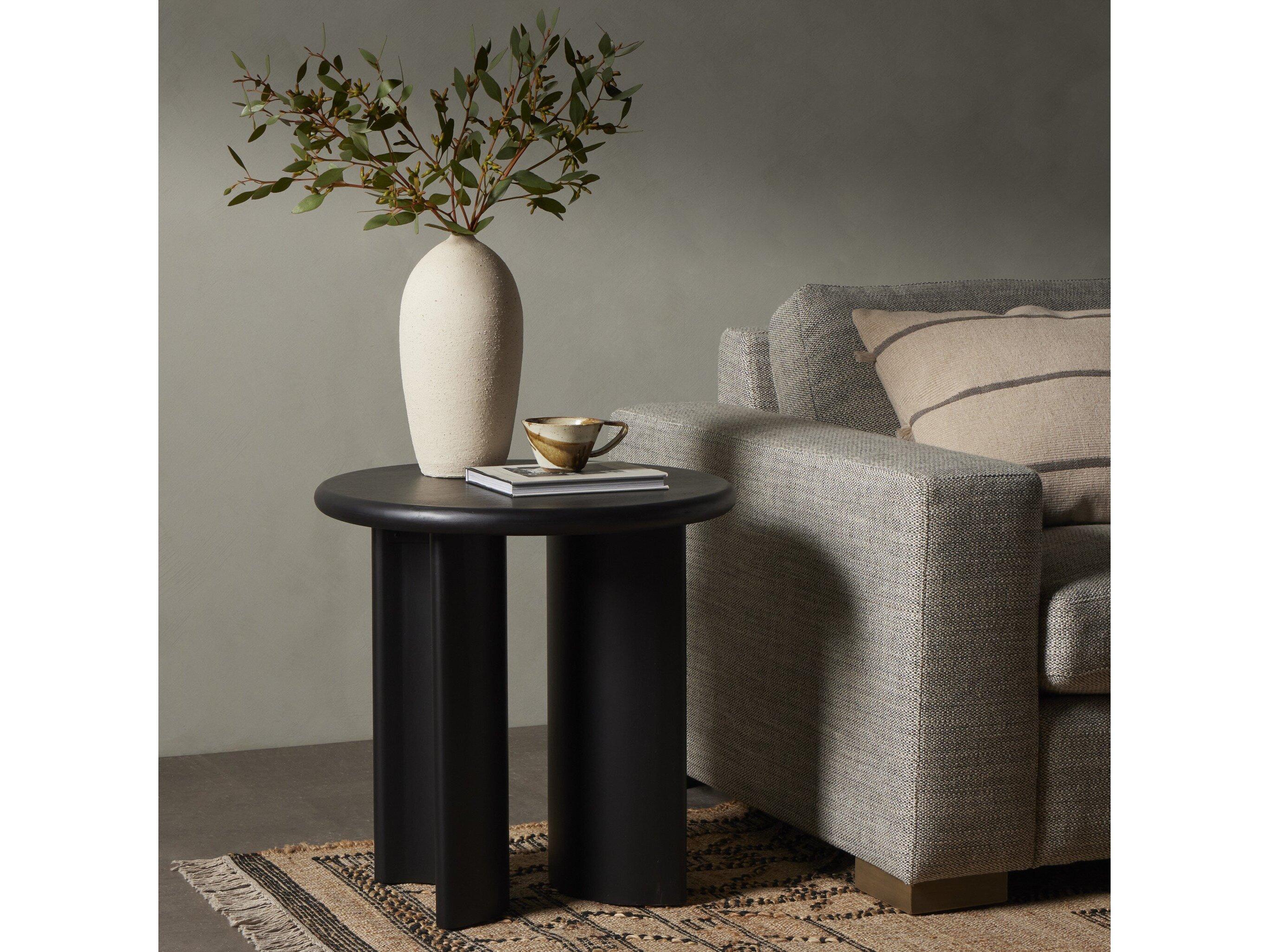 Four Hands Haiden Paden Aged Black Acacia End Table