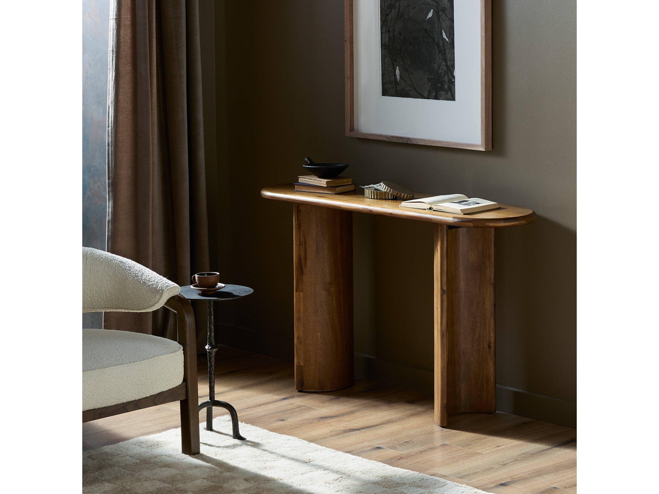 Four Hands Haiden Paden Seasoned Brown Acacia Console Table