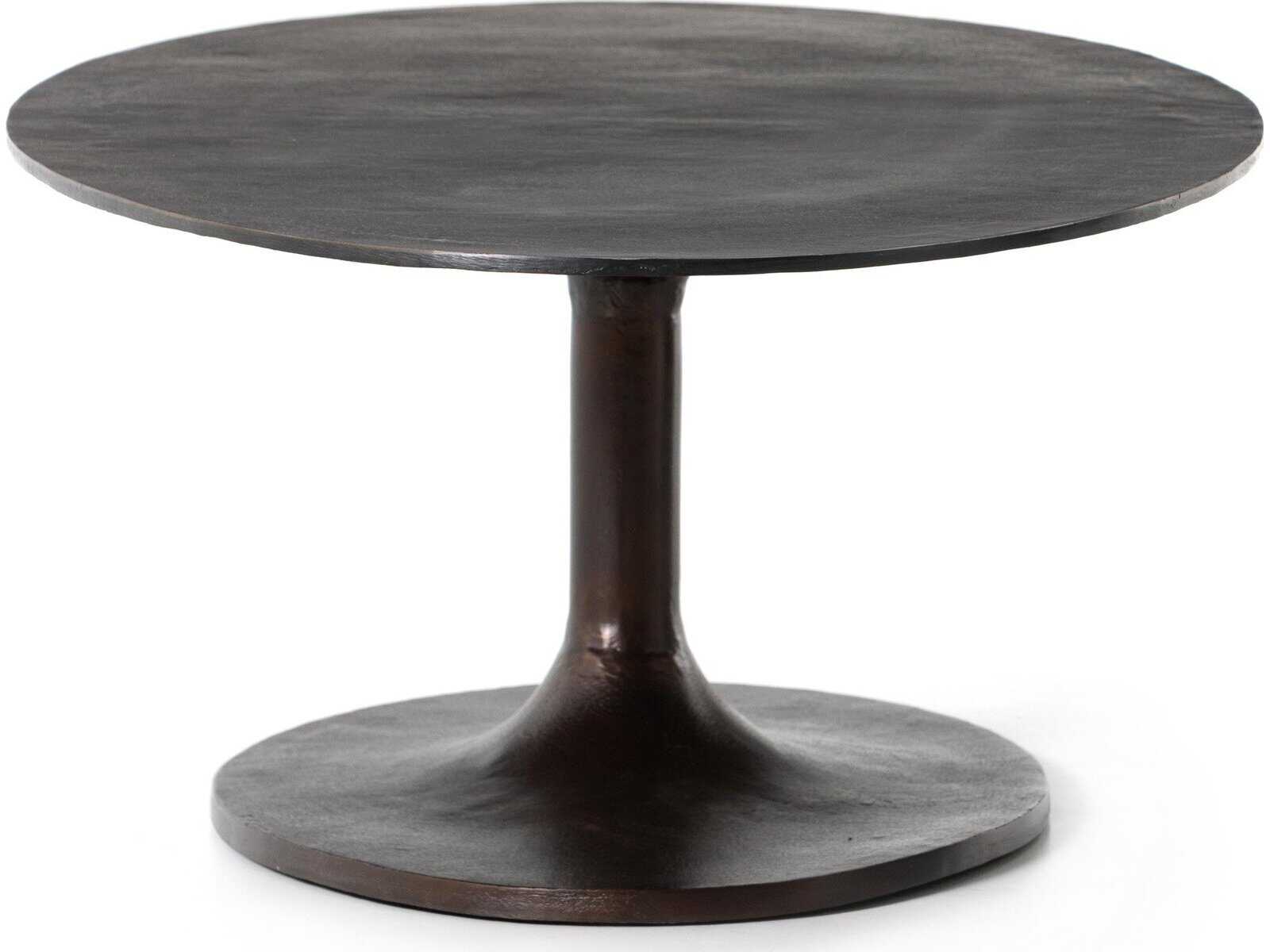 Four Hands Marlow Simone Oval Metal Antique Rust Coffee Table