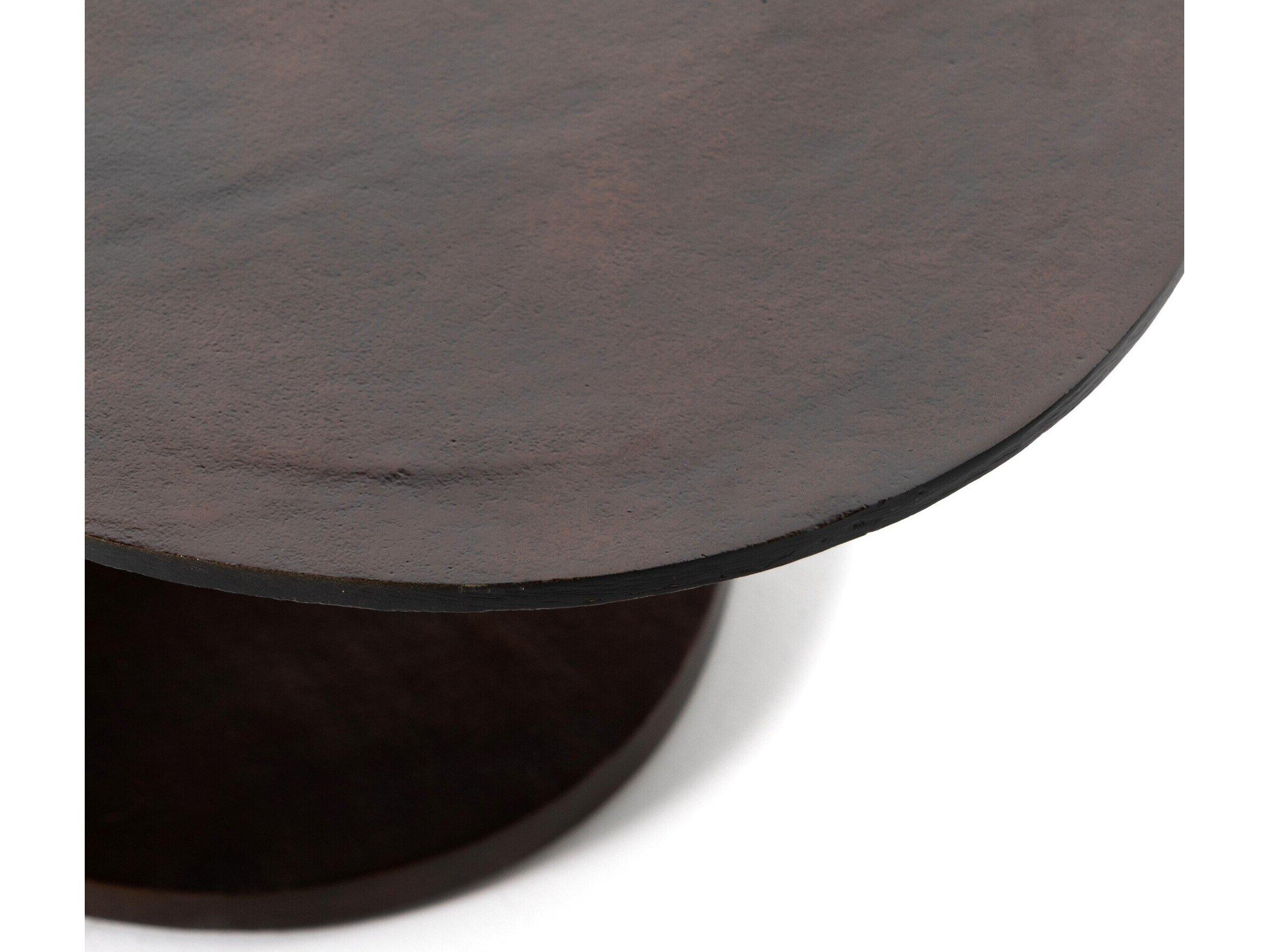 Four Hands Marlow Simone Oval Metal Antique Rust Coffee Table