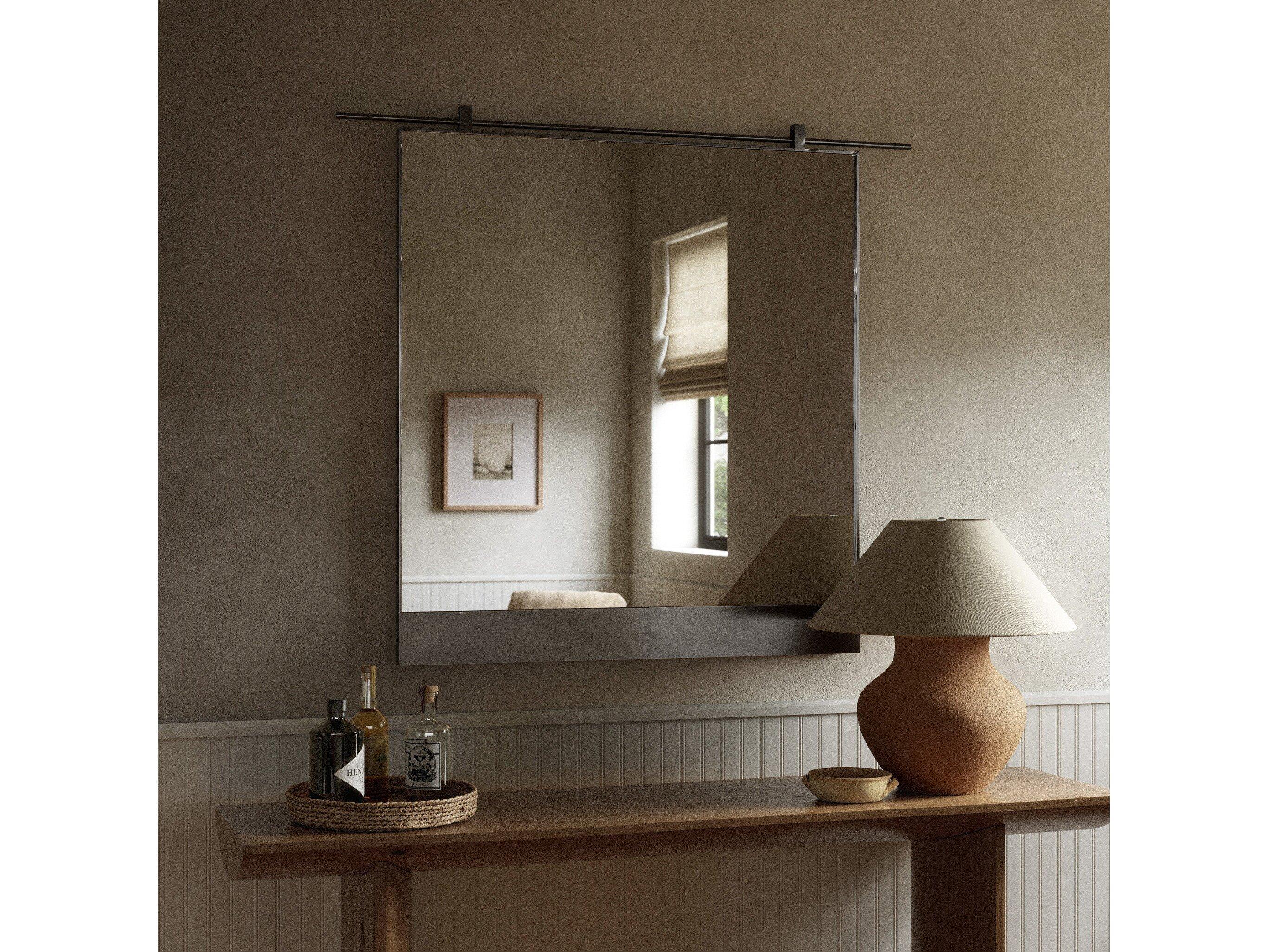 Four Hands Hutton Chico Antiqued Iron Rectangular Small Mirror