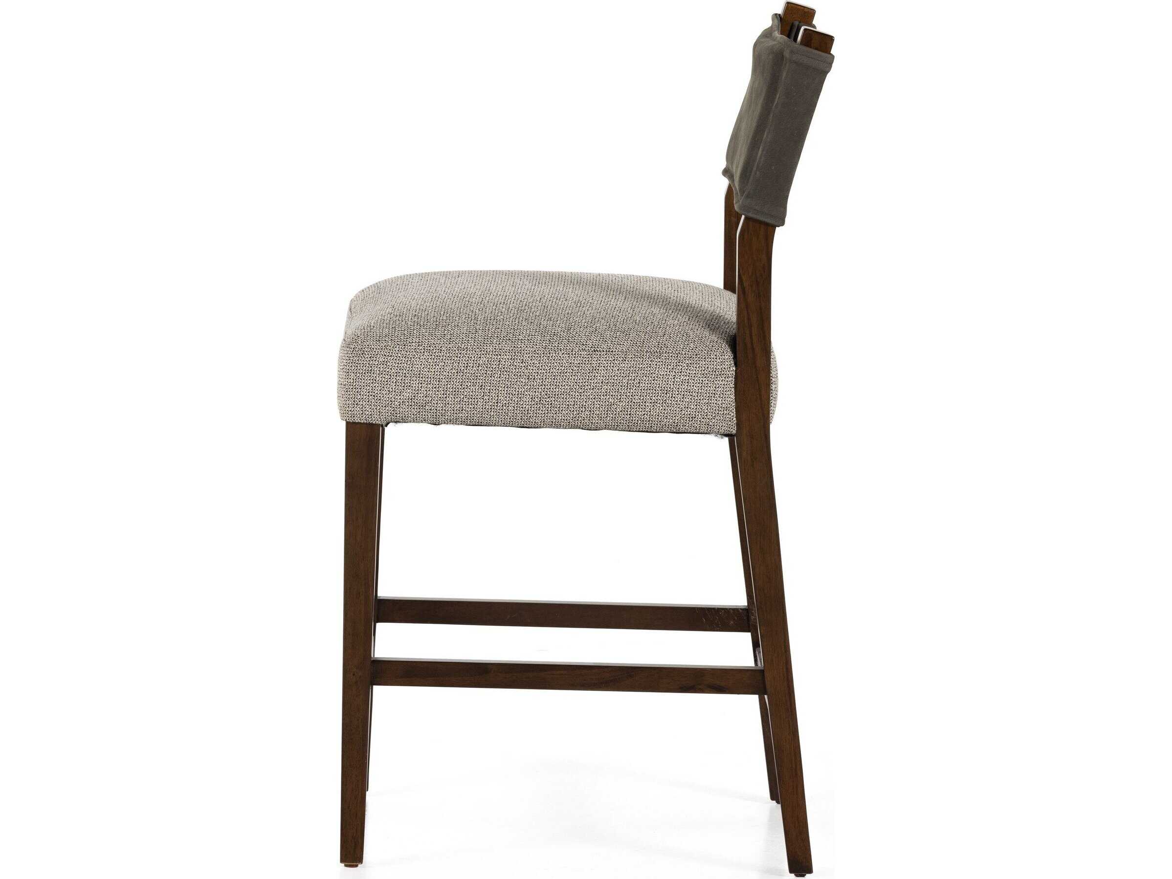 Four Hands Berman Ferris Tulsa Ink Upholstered Counter Stool