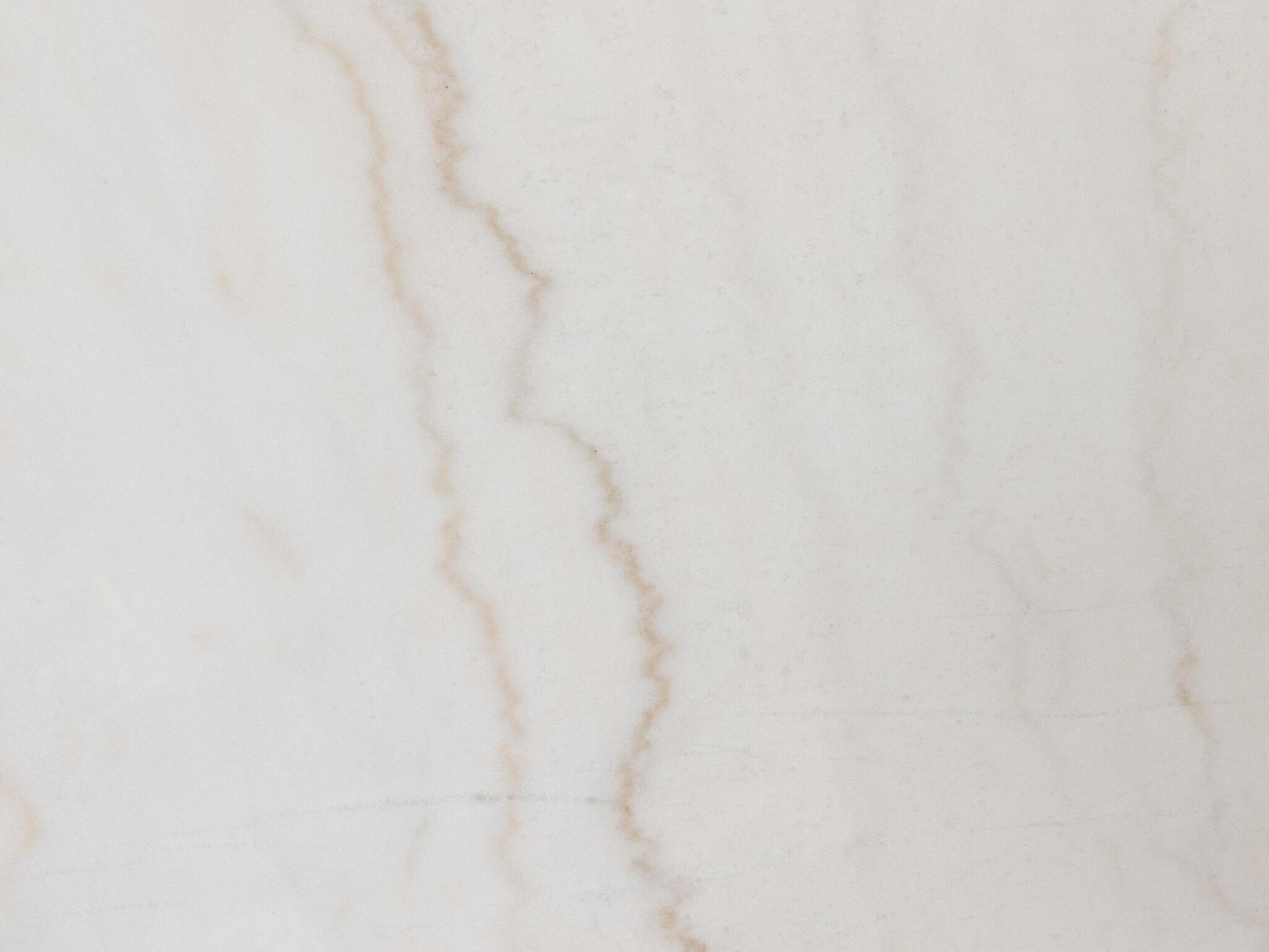 Four Hands Hughes Caldwell Round Weathered Blonde Pine White Marble Coffee Table