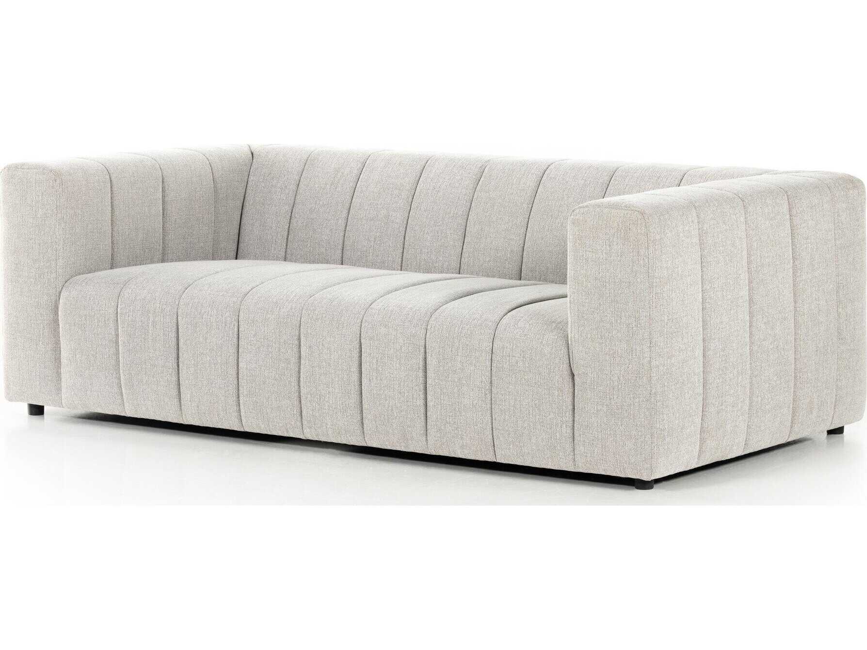 Four Hands Grayson Langham Napa Sandstone Upholstered Channeled Sofa