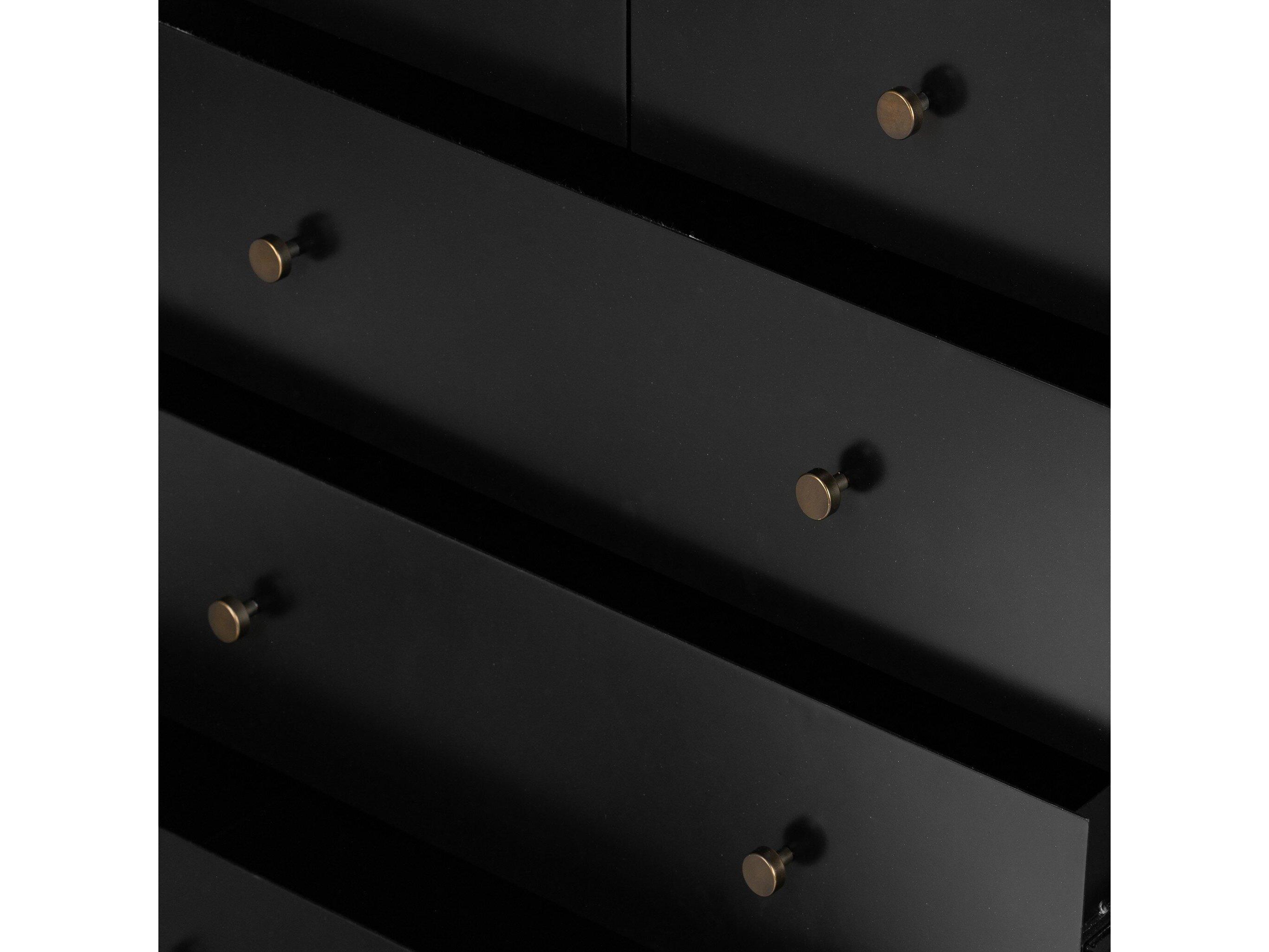 Four Hands Bolton 5-Drawers Black Weathered Bronze Accent Chest