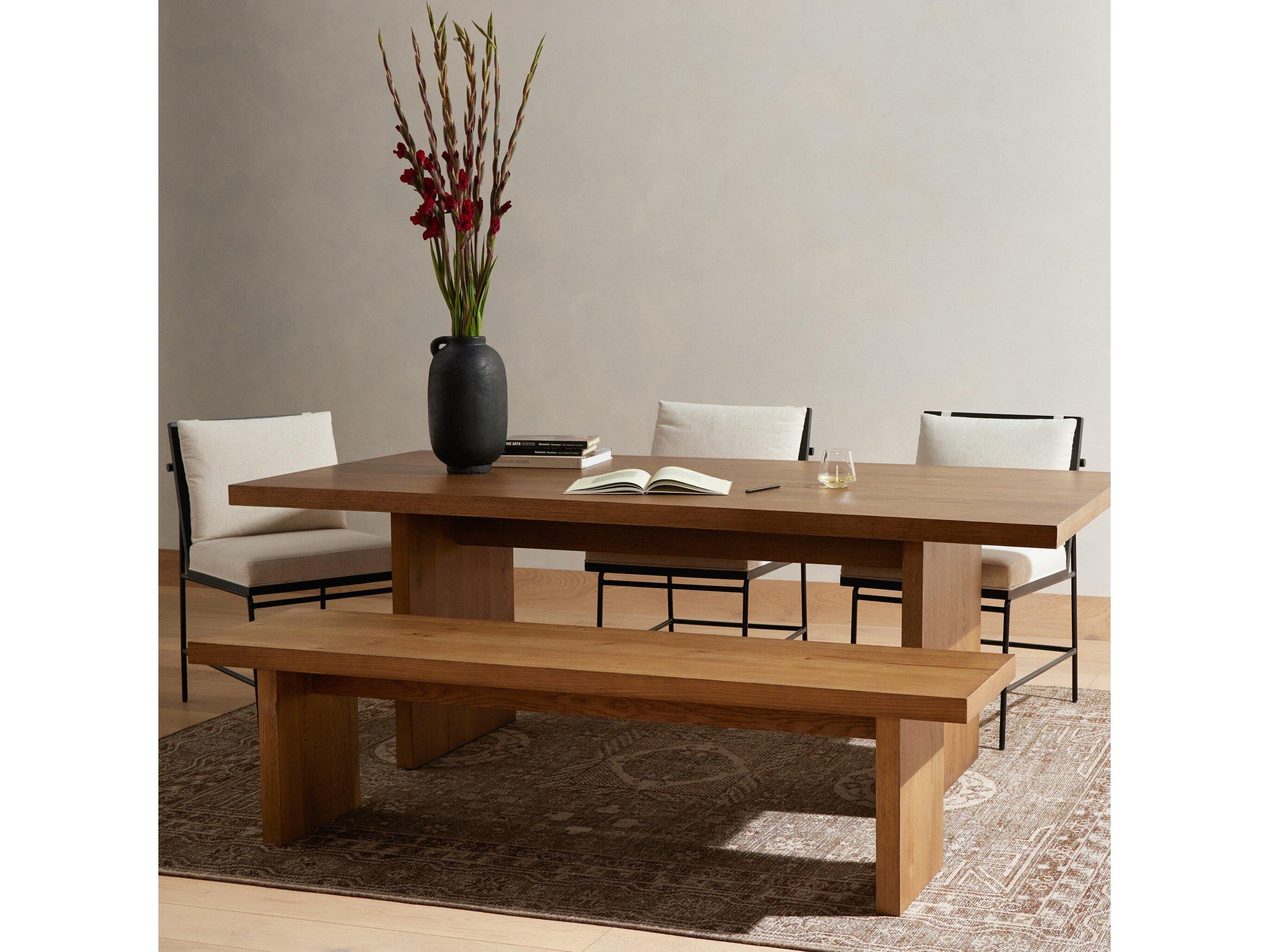 Four Hands Haiden Eaton Amber Oak Resin Dining Table