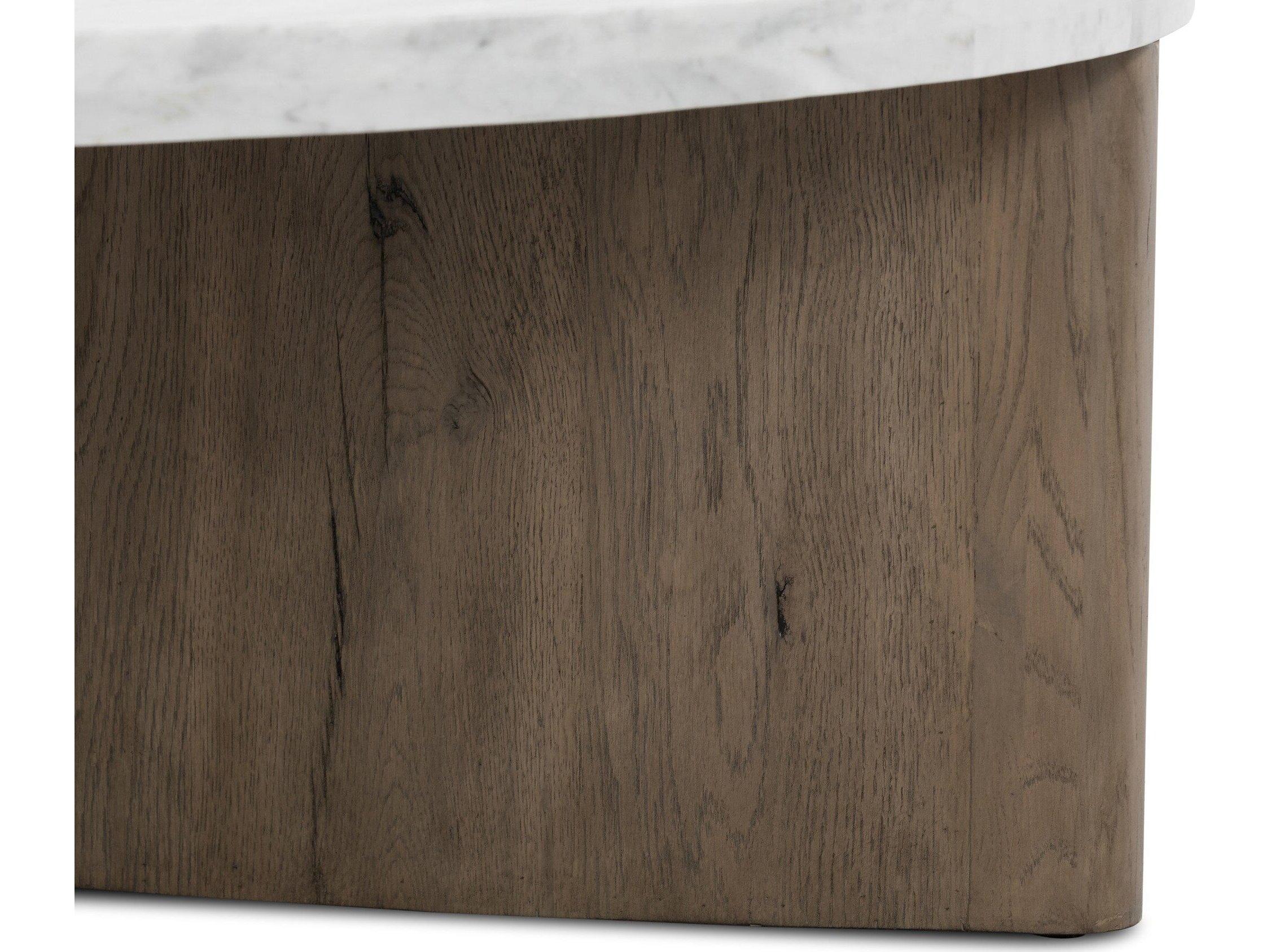 Four Hands Bina Toli Italian White Marble Coffee Table