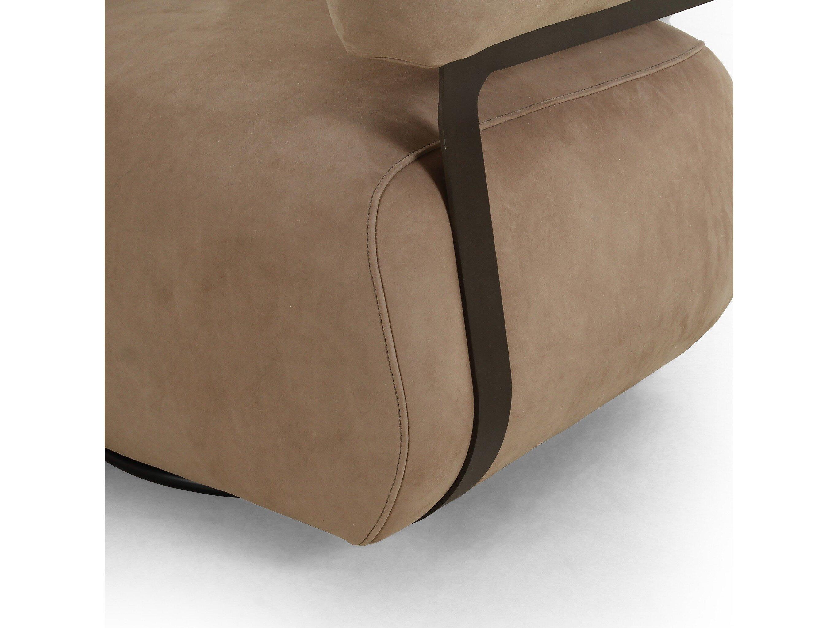 Four Hands Bina Gareth Nubuck Silver  Swivel Chair