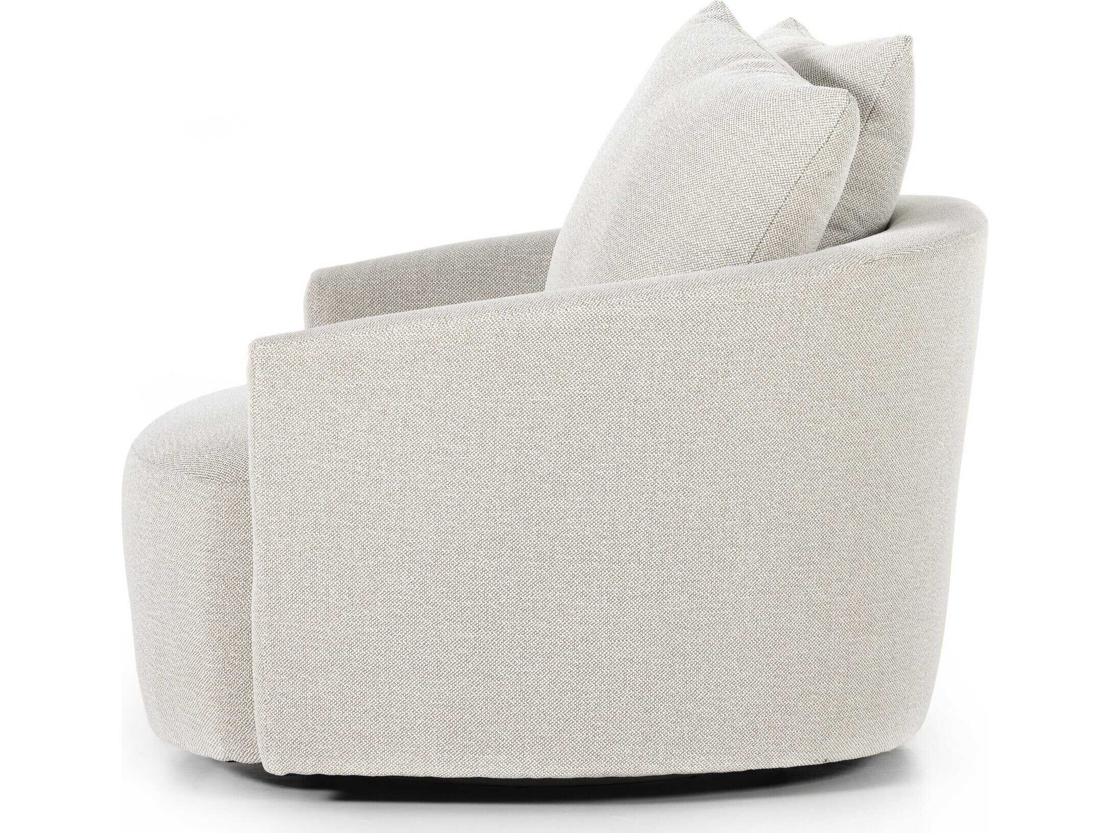 Four Hands Atelier C Chloe Swivel Cream Fabric Accent Chair