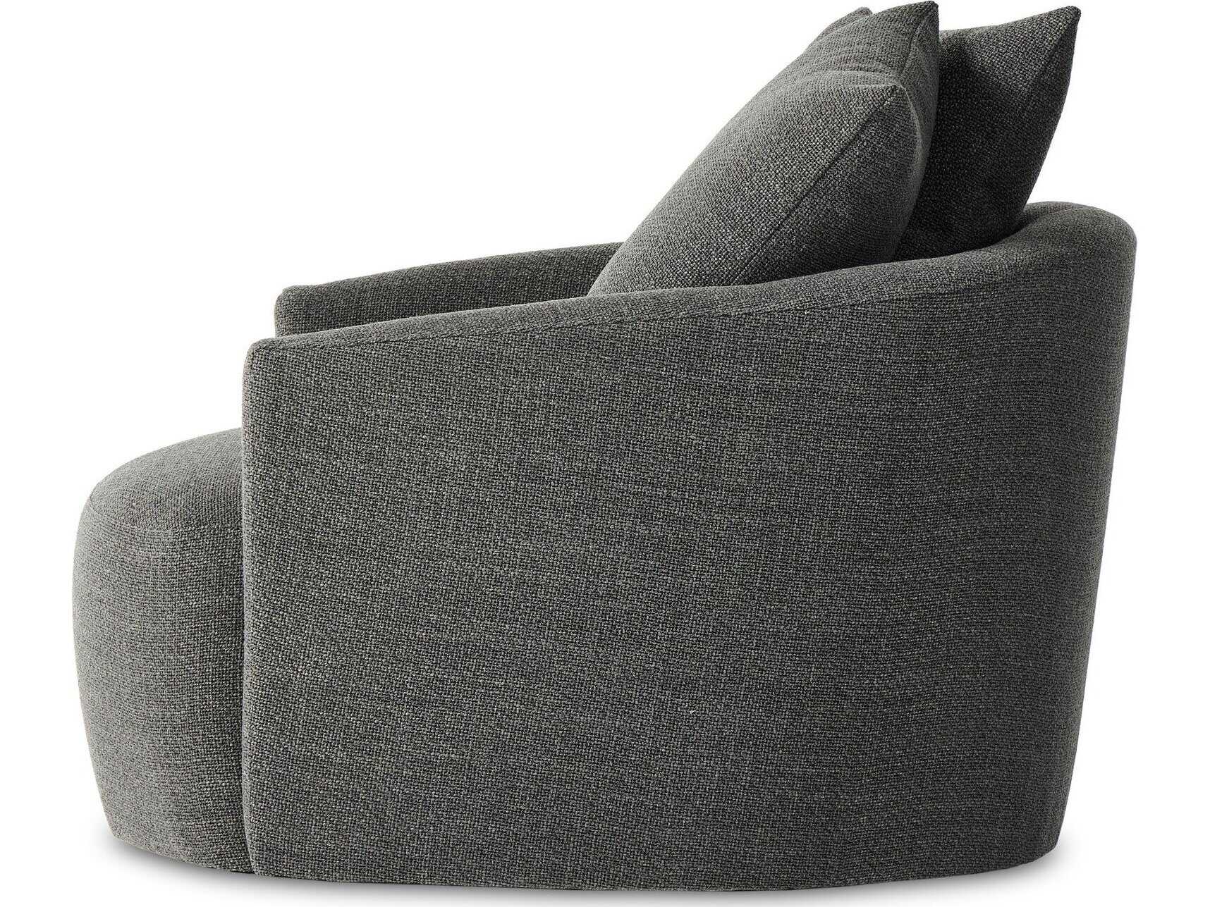 Four Hands Atelier Chloe Swivel Gray Fabric Accent Chair