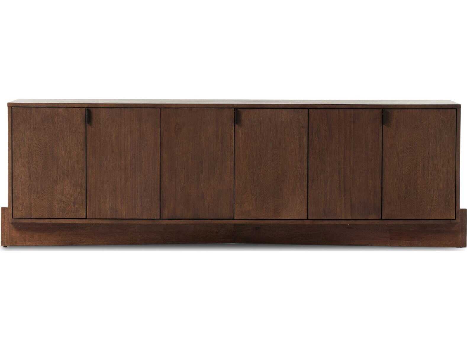 Four Hands Haiden Castillo 81" Parrawood Chestnut Parawood Veneer Gunmetal Media Console