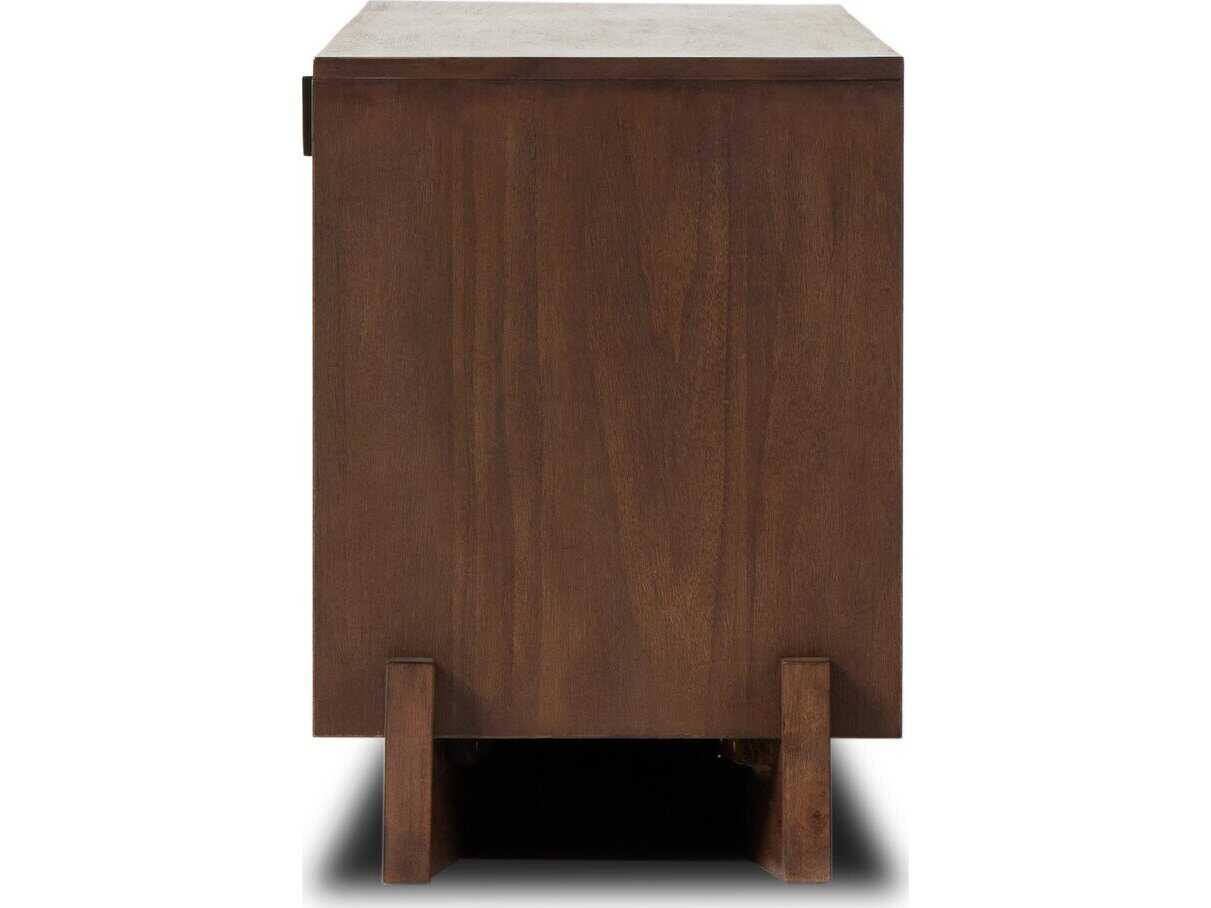 Four Hands Haiden Castillo 81" Parrawood Chestnut Parawood Veneer Gunmetal Media Console