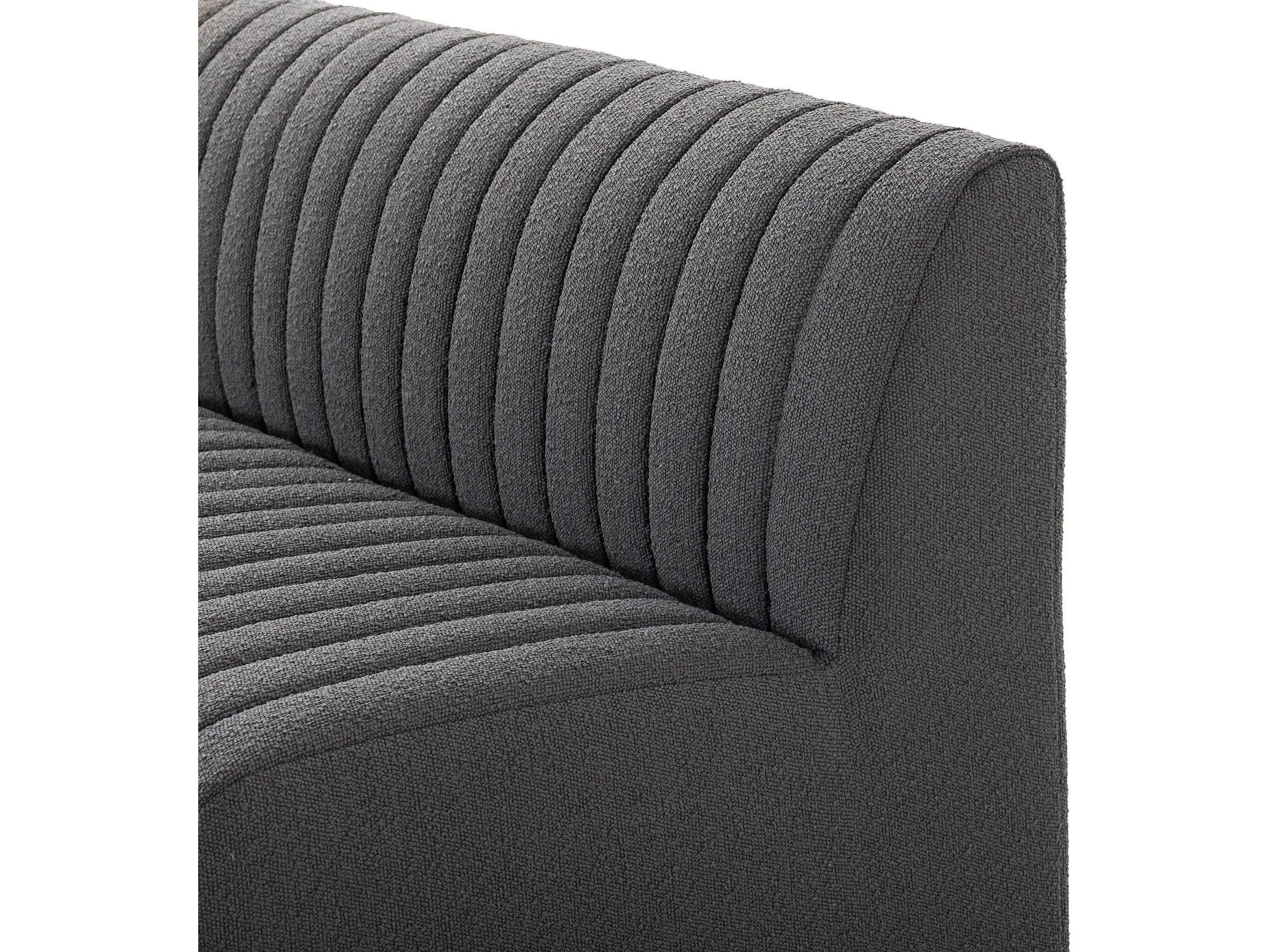 Four Hands Grayson Fiqa Boucle Charcoal Black Upholstered Accent Bench