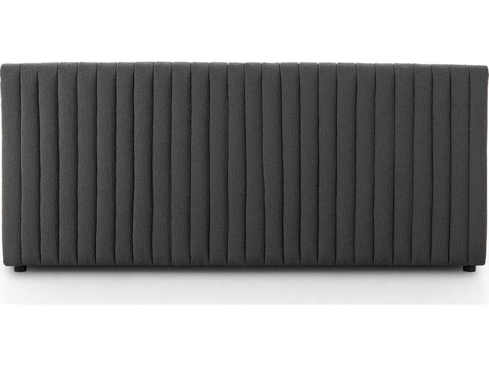 Four Hands Grayson Fiqa Boucle Charcoal Black Upholstered Accent Bench