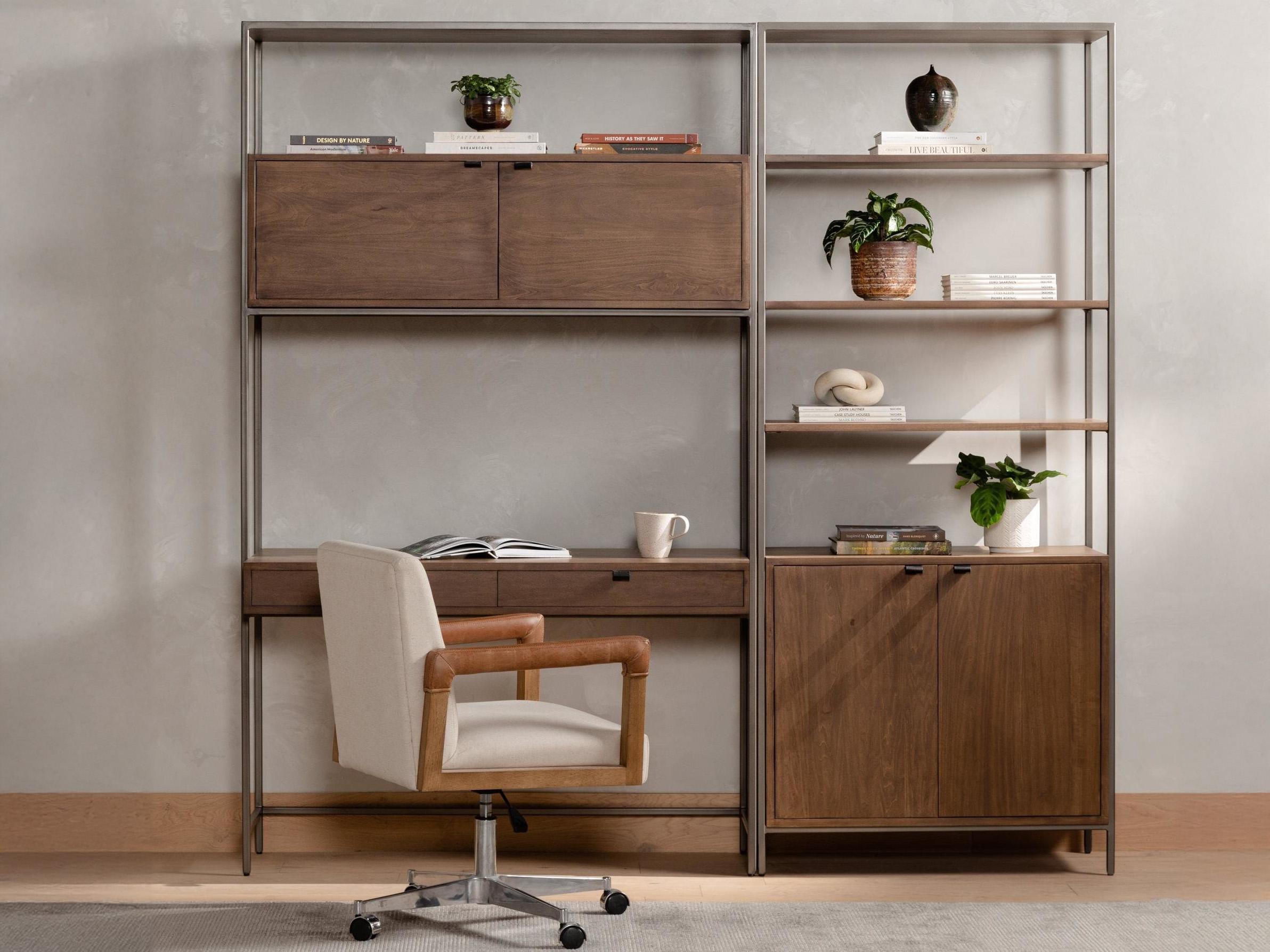 Four Hands Fulton Trey Brown Poplar Wood Leaning Ladder Desk