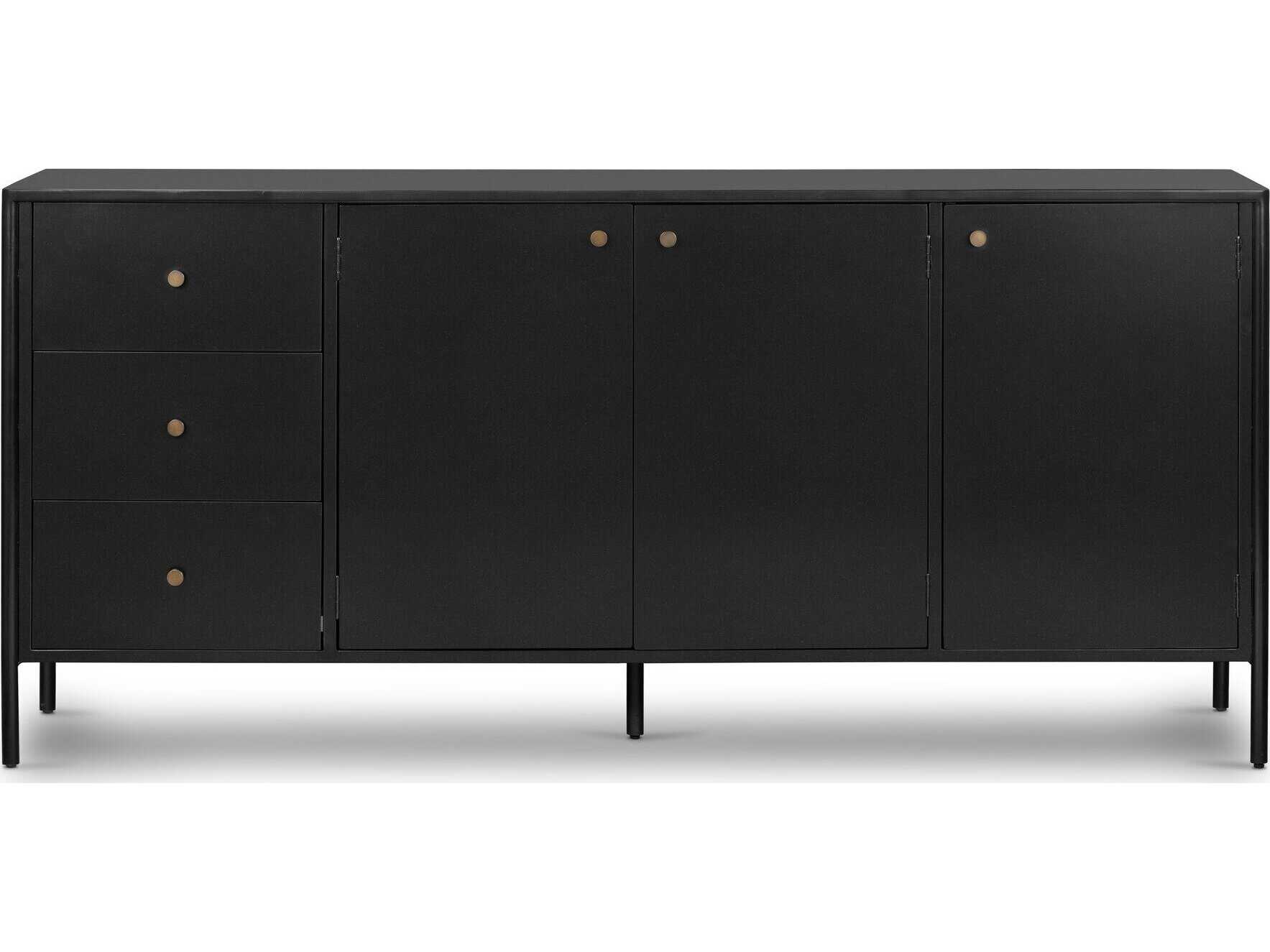 Four Hands Bolton Soto 74" Black Weathered Bronze Sideboard