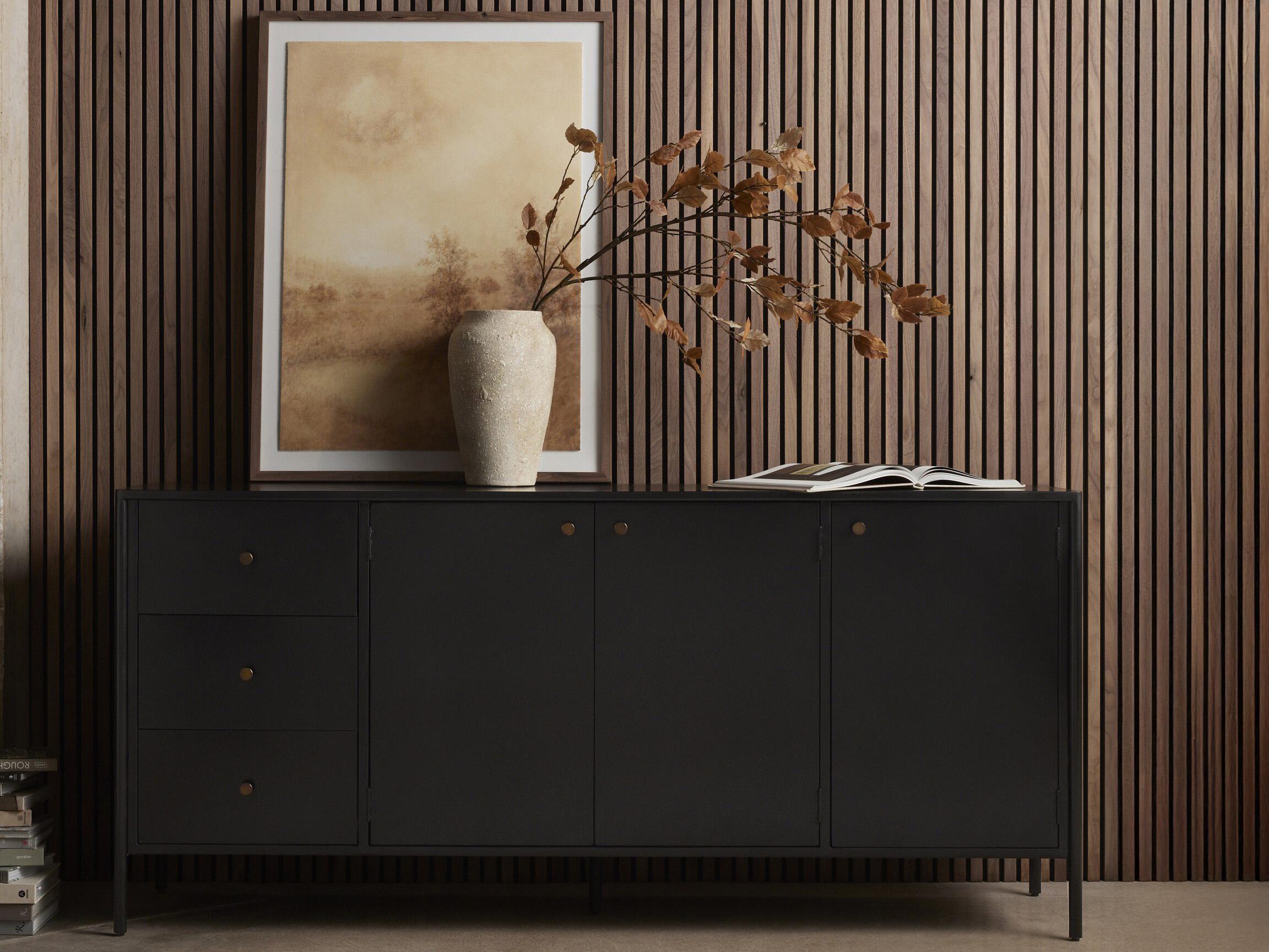Four Hands Bolton Soto 74" Black Weathered Bronze Sideboard