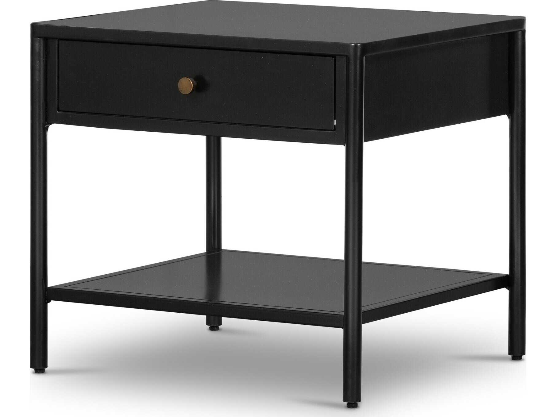 Four Hands Bolton Soto Rectangular Metal Black Weathered Bronze End Table