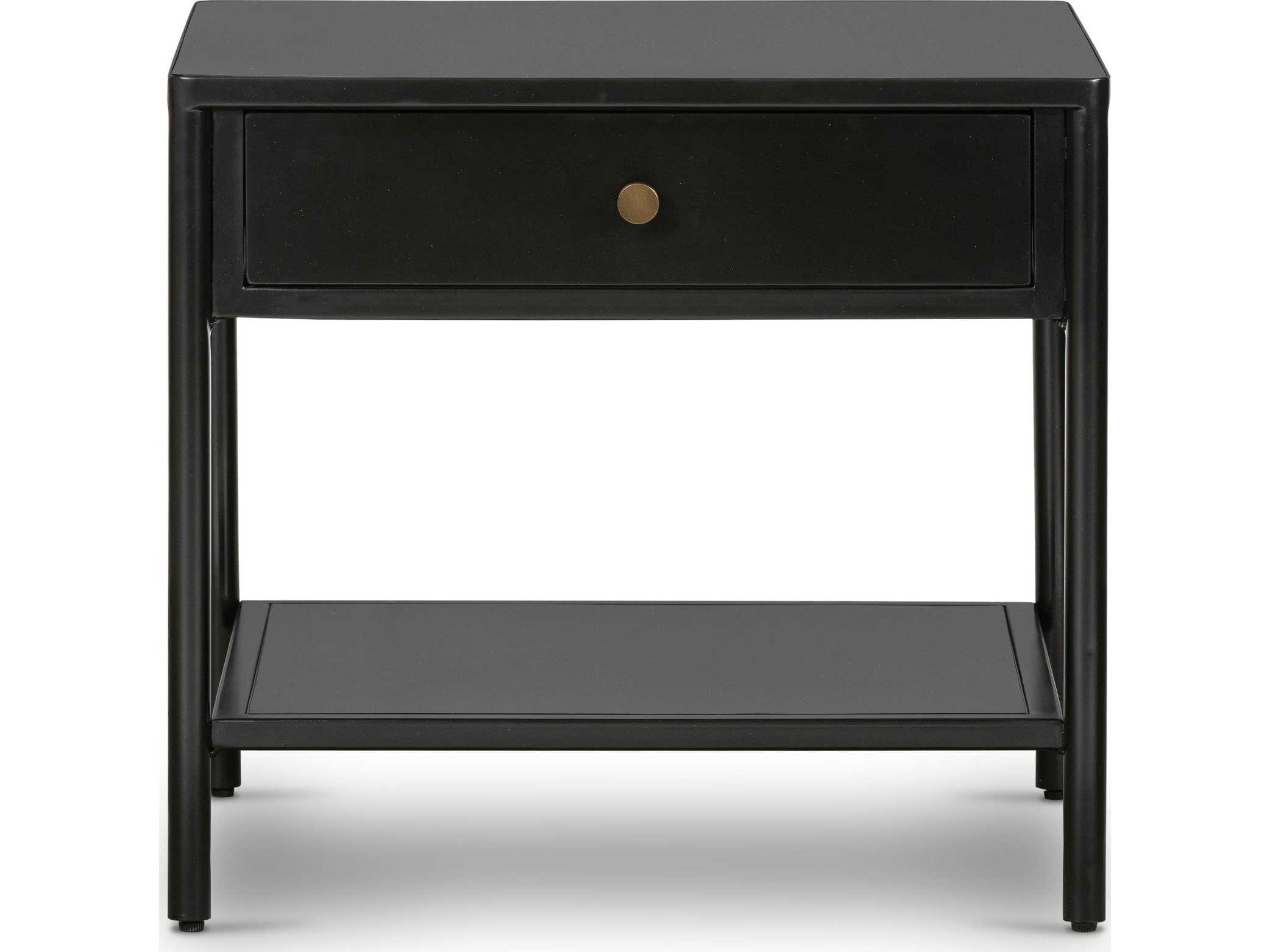 Four Hands Bolton Soto Rectangular Metal Black Weathered Bronze End Table