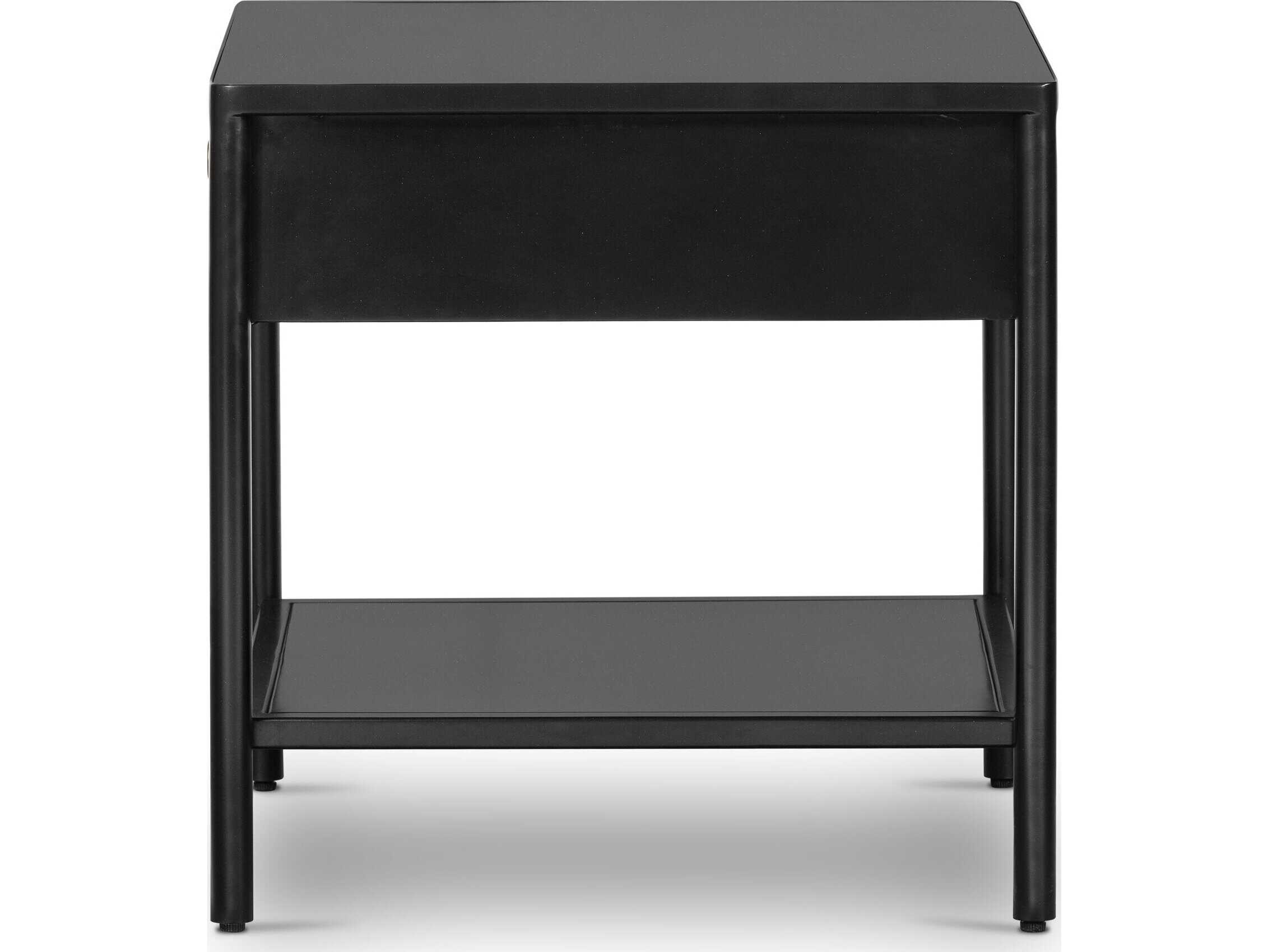 Four Hands Bolton Soto Rectangular Metal Black Weathered Bronze End Table
