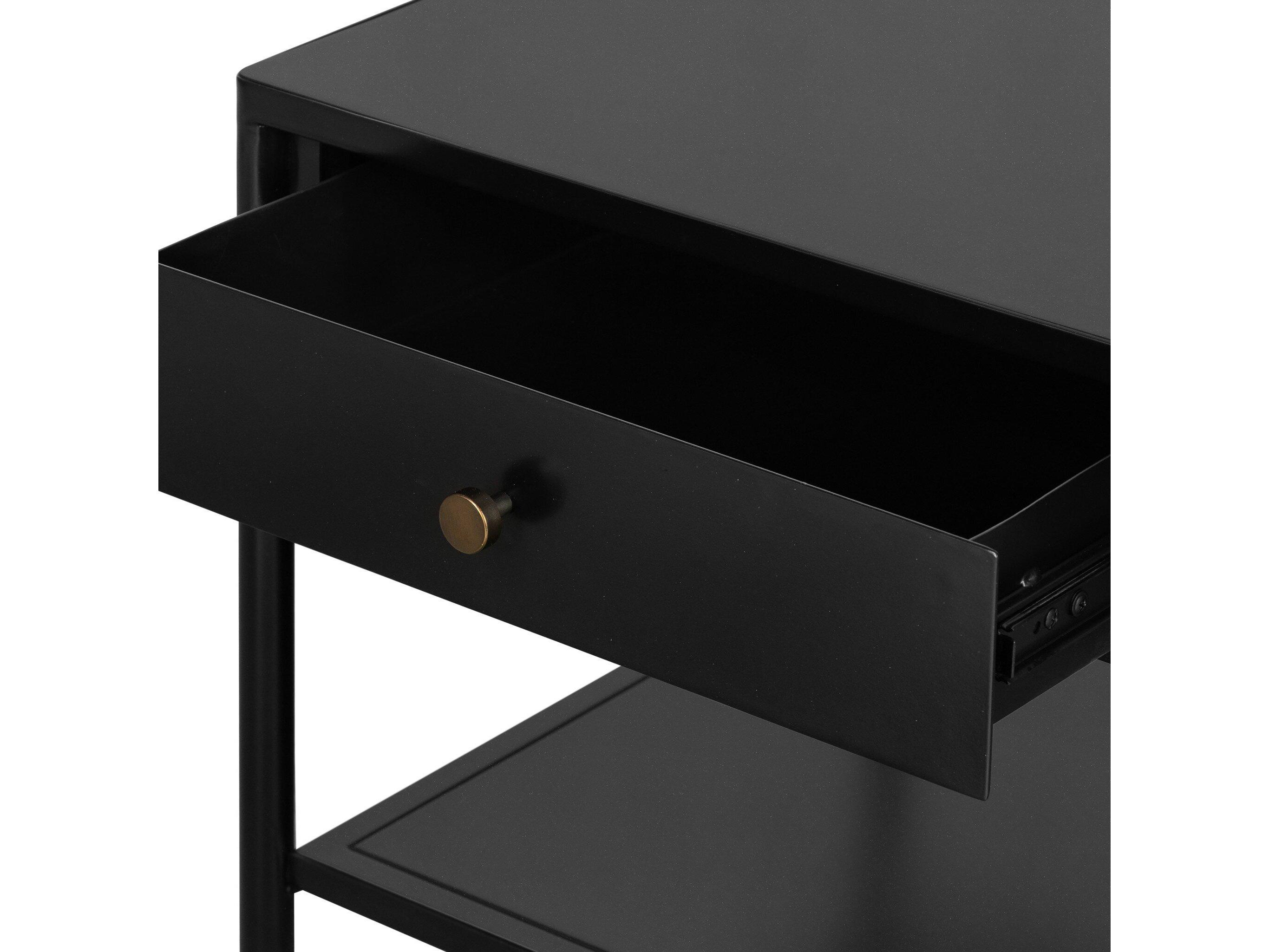 Four Hands Bolton Soto Rectangular Metal Black Weathered Bronze End Table