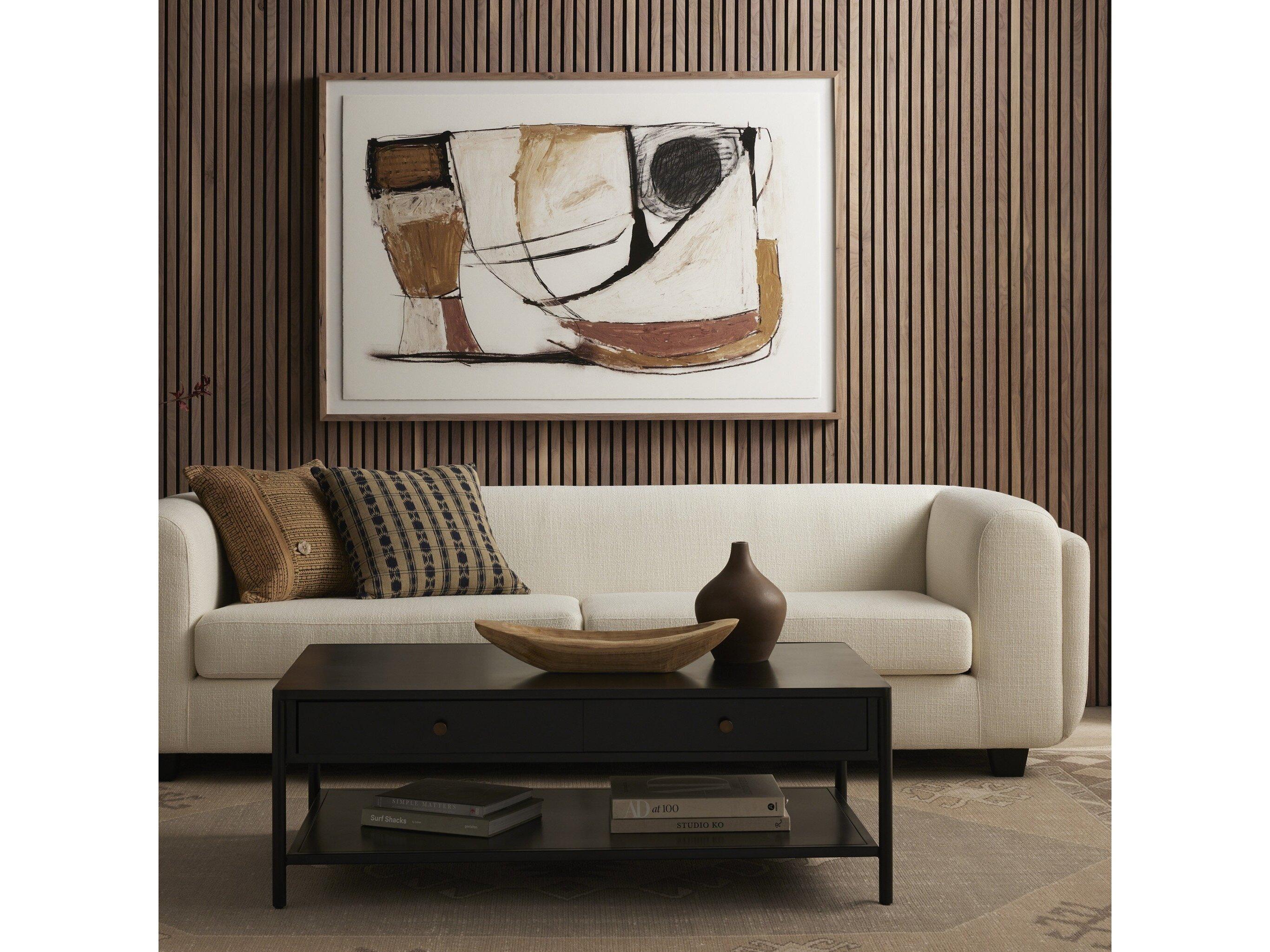 Four Hands Bolton Soto Rectangular Metal Black Weathered Bronze Coffee Table