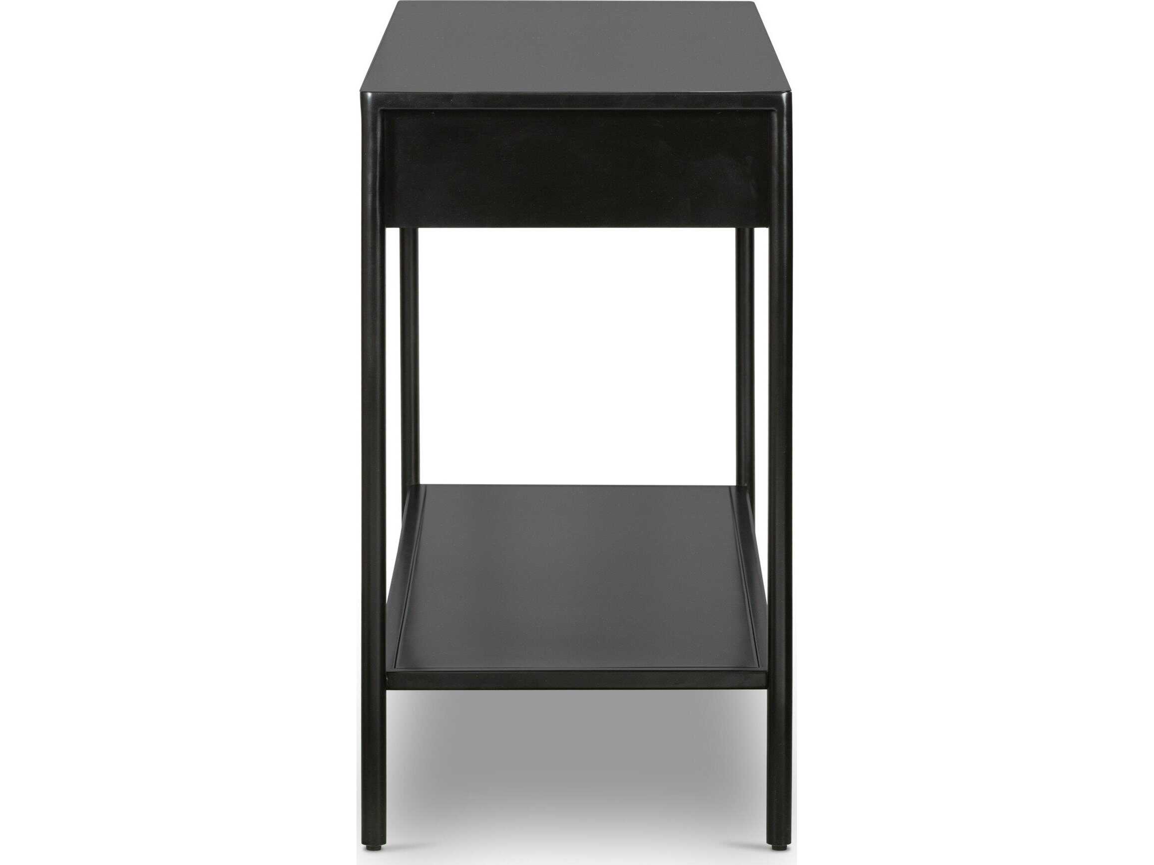 Four Hands Bolton Soto Rectangular Metal Black Weathered Bronze Console Table