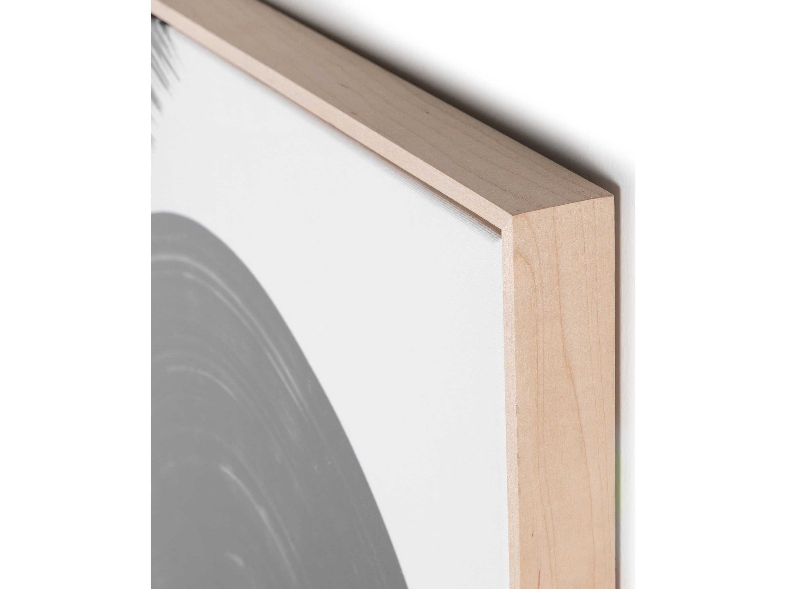 Four Hands Art Studio Flow by Dan Hobday Natural Maple Floater  Canvas Wall Art