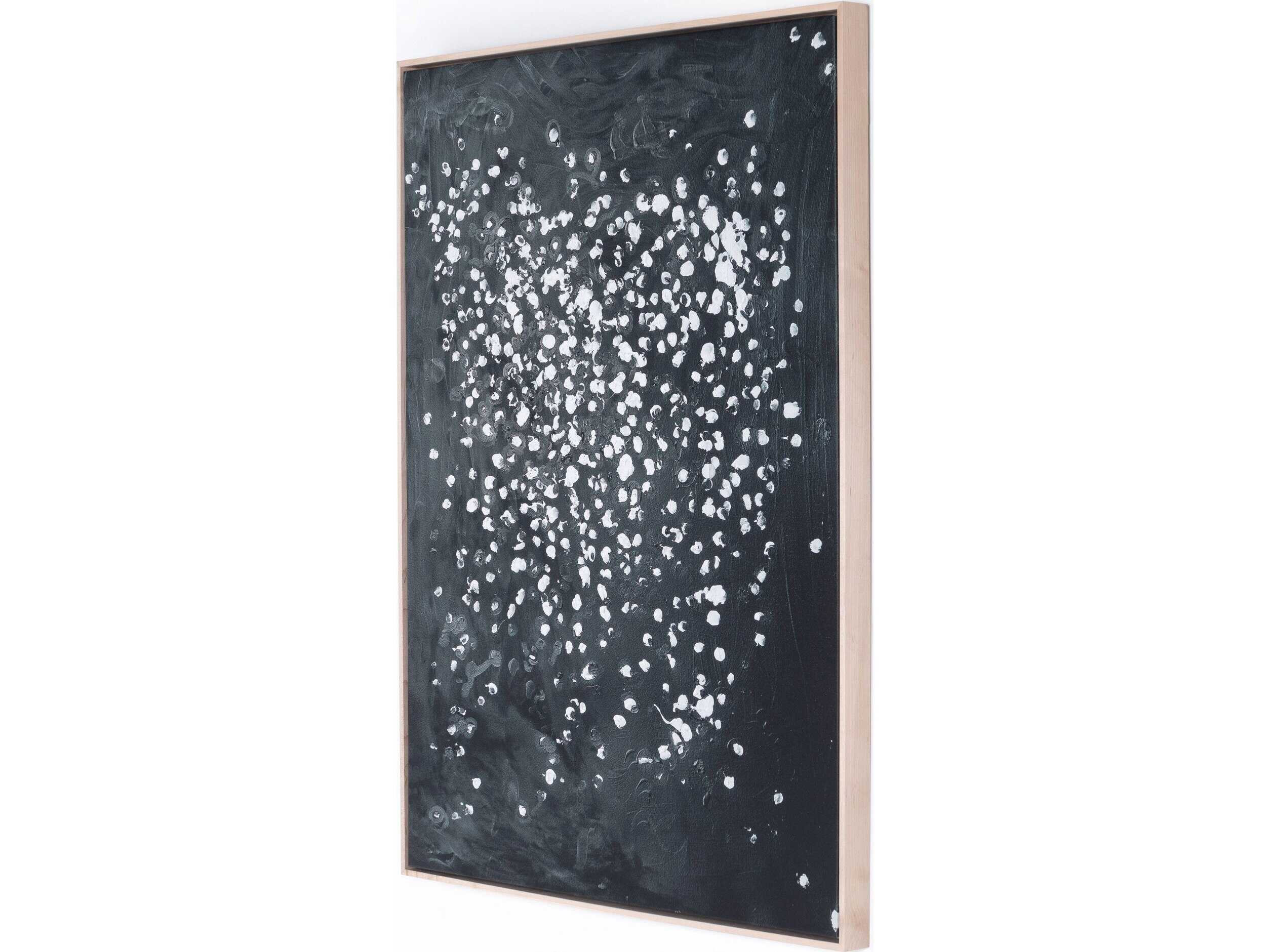 Four Hands Art Studio and All The Stars In The Sky by Gold Rush Natural Maple Floater  Canvas Wall Art
