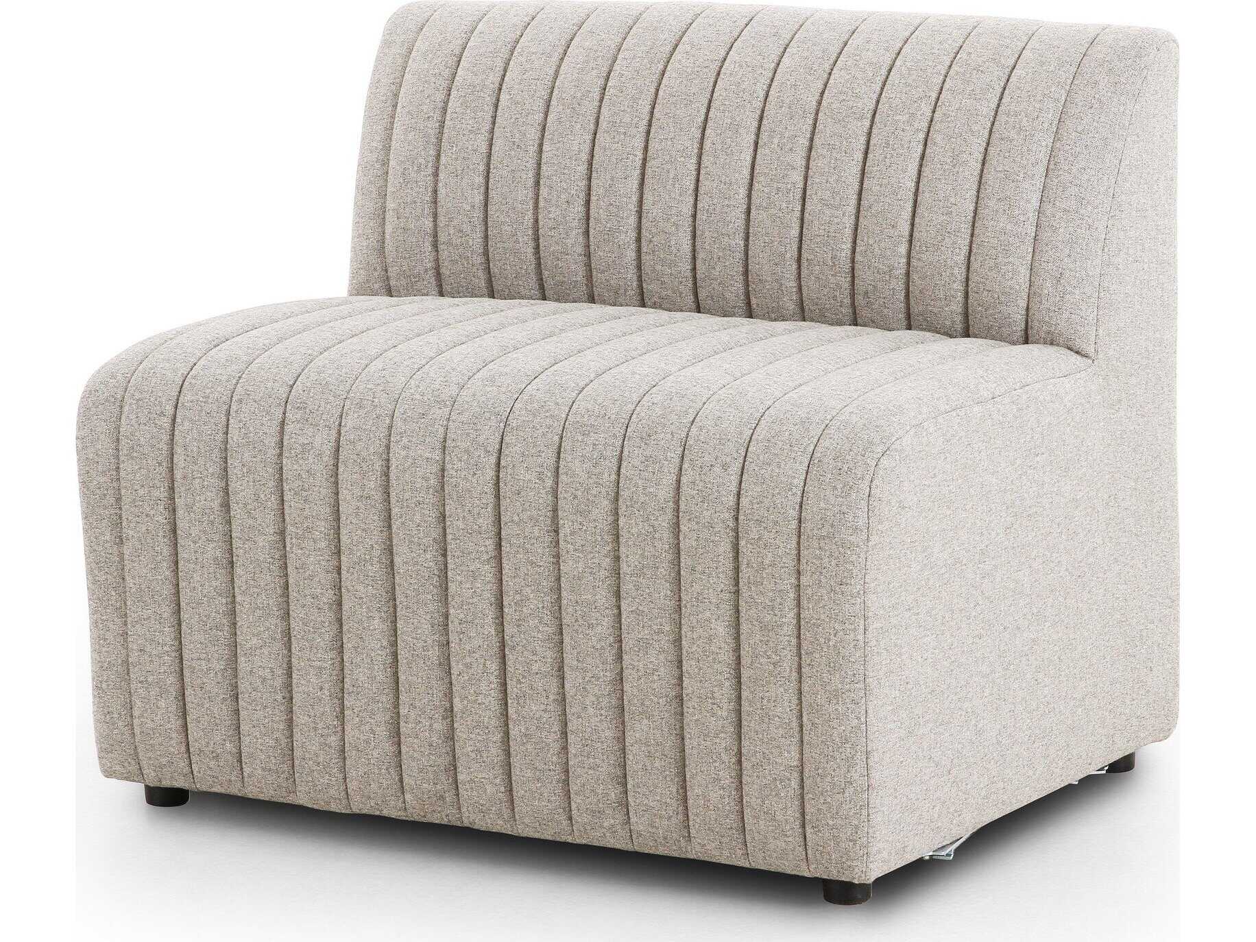 Four Hands Grayson Augustine Orly Natural Upholstered Poplar Wood Dining Banquette