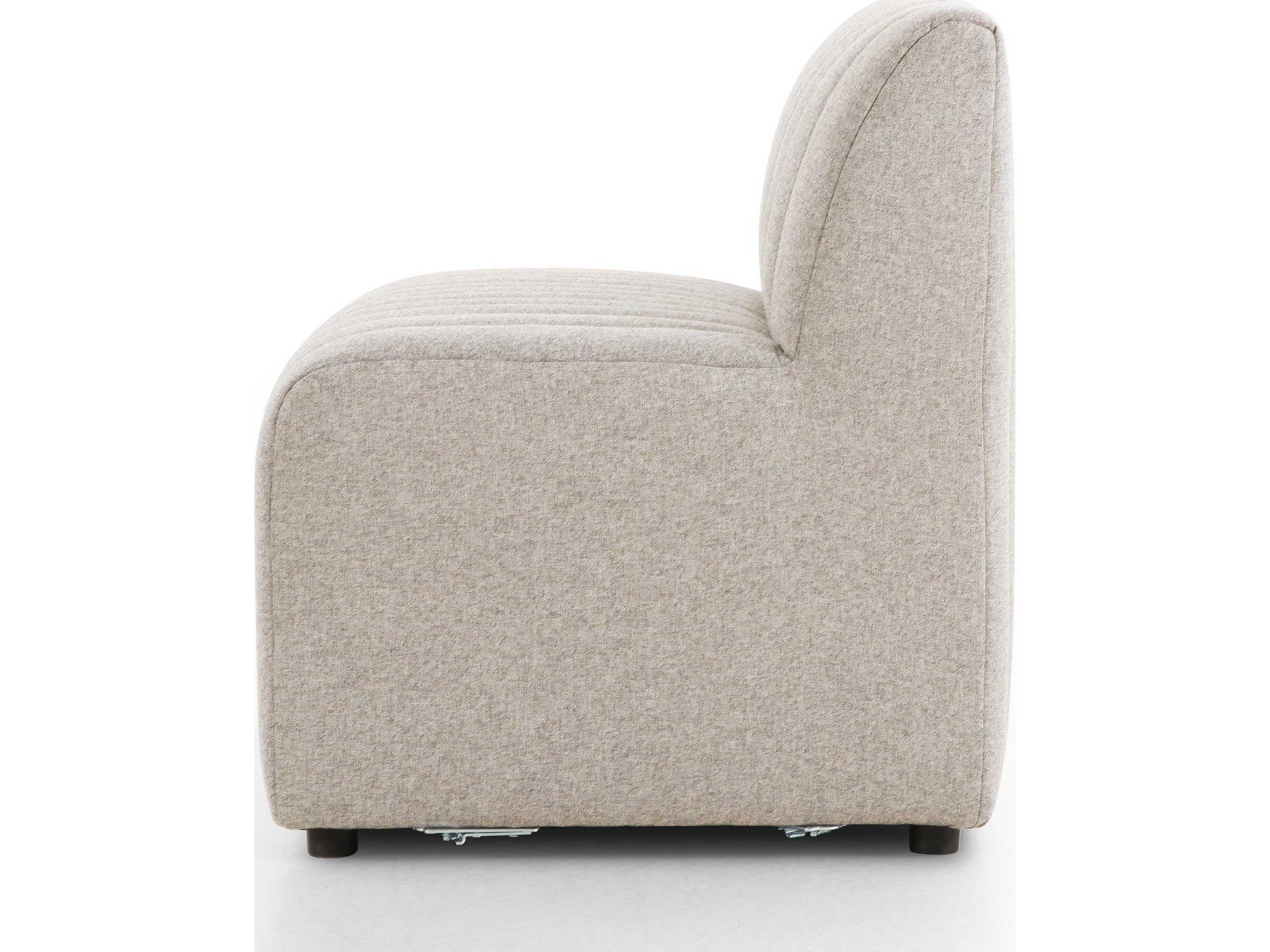 Four Hands Grayson Augustine Orly Natural Upholstered Poplar Wood Dining Banquette