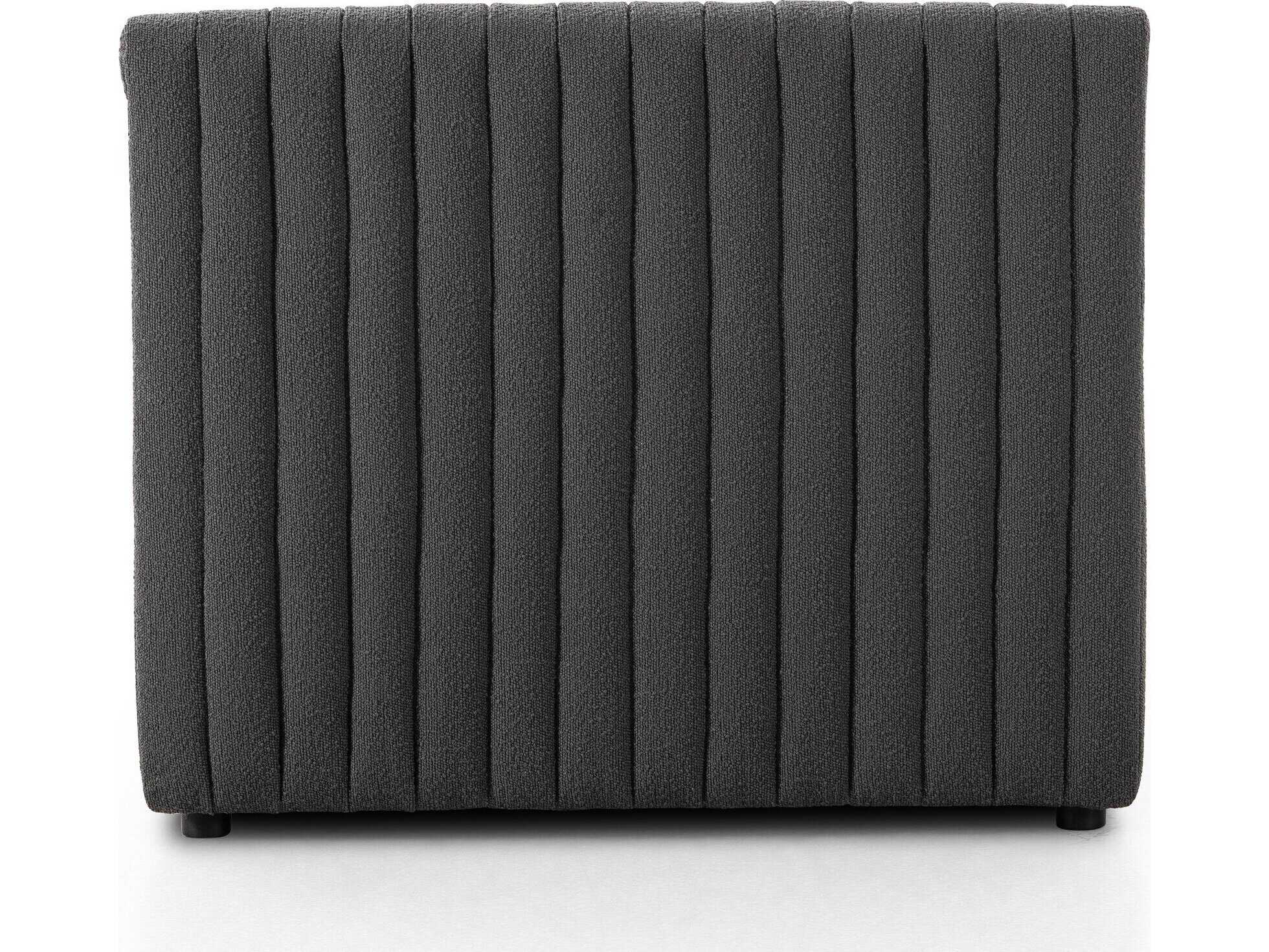 Four Hands Grayson Augustine FIQA Boucle Charcoal Upholstered Dining Banquette