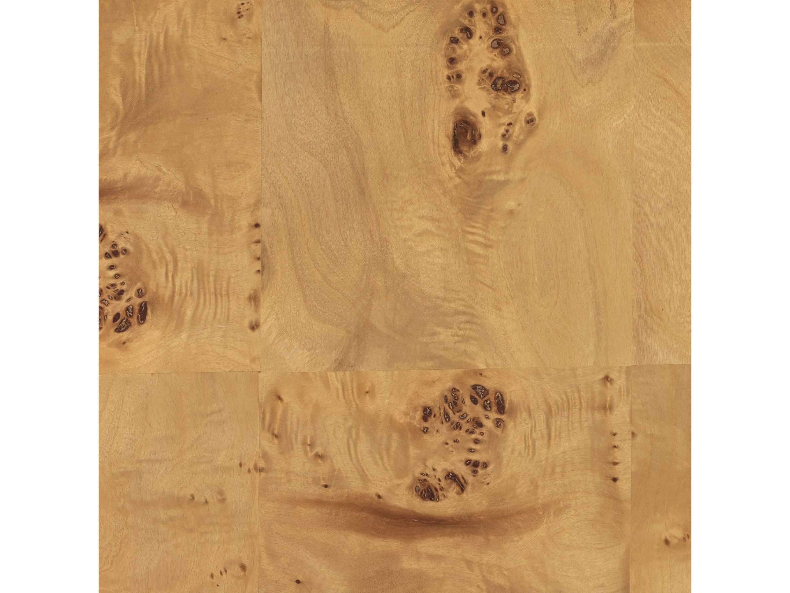 Four Hands Belfast Jenson Square Wood Natural Poplar Burl Veneer End Table