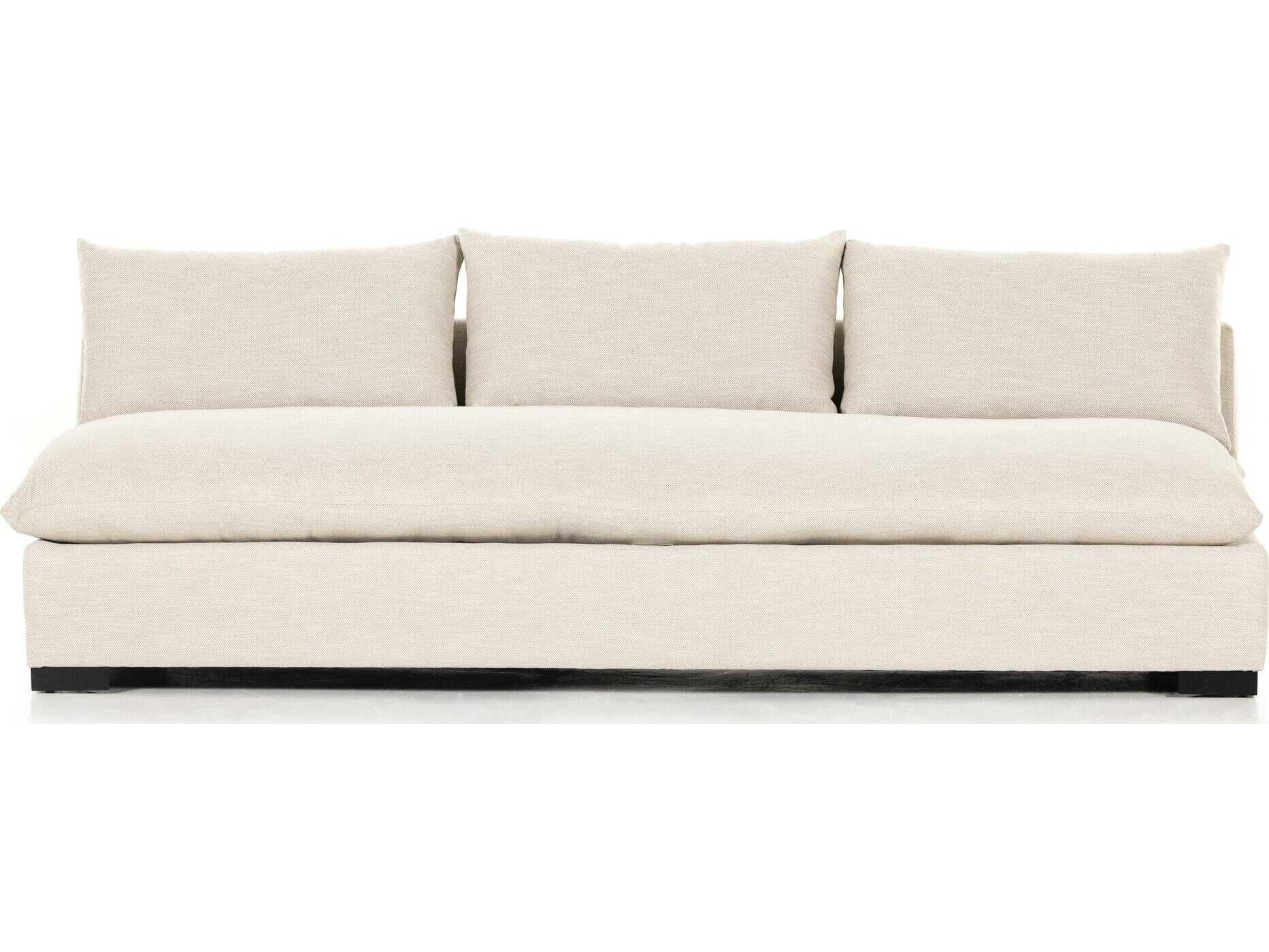 Four Hands Atelier Grant Ashby Oatmeal Espresso Beige Upholstered Sofa
